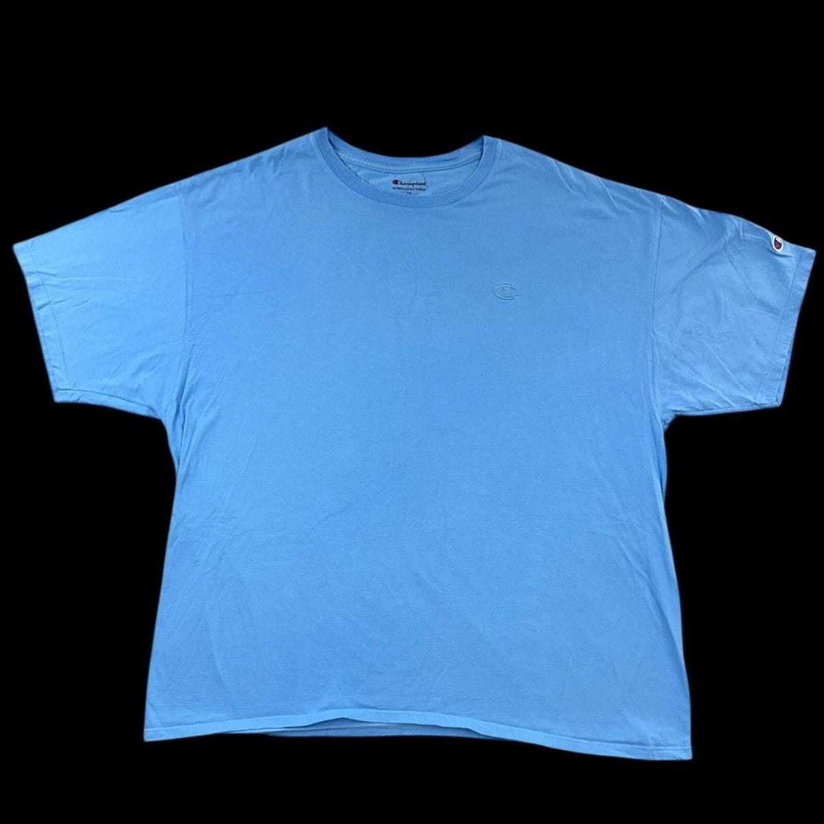 Champion Classic Light Blue Short Sleeve T Shirt Casual Streetwear Sporty Tee