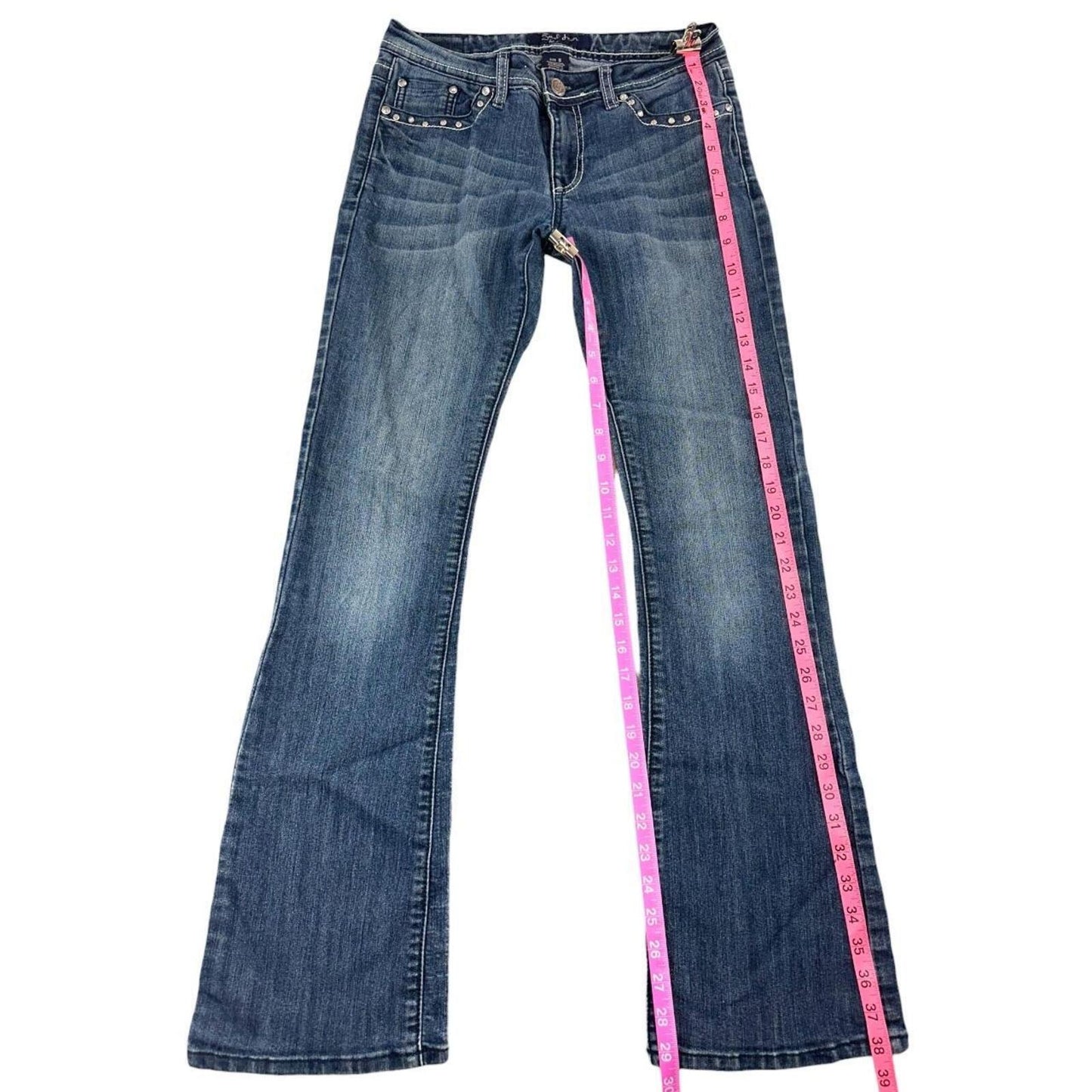 Earl Jean Y2K Bootcut Jeans Rhinestone Embellished Designer Denim Vintage Early