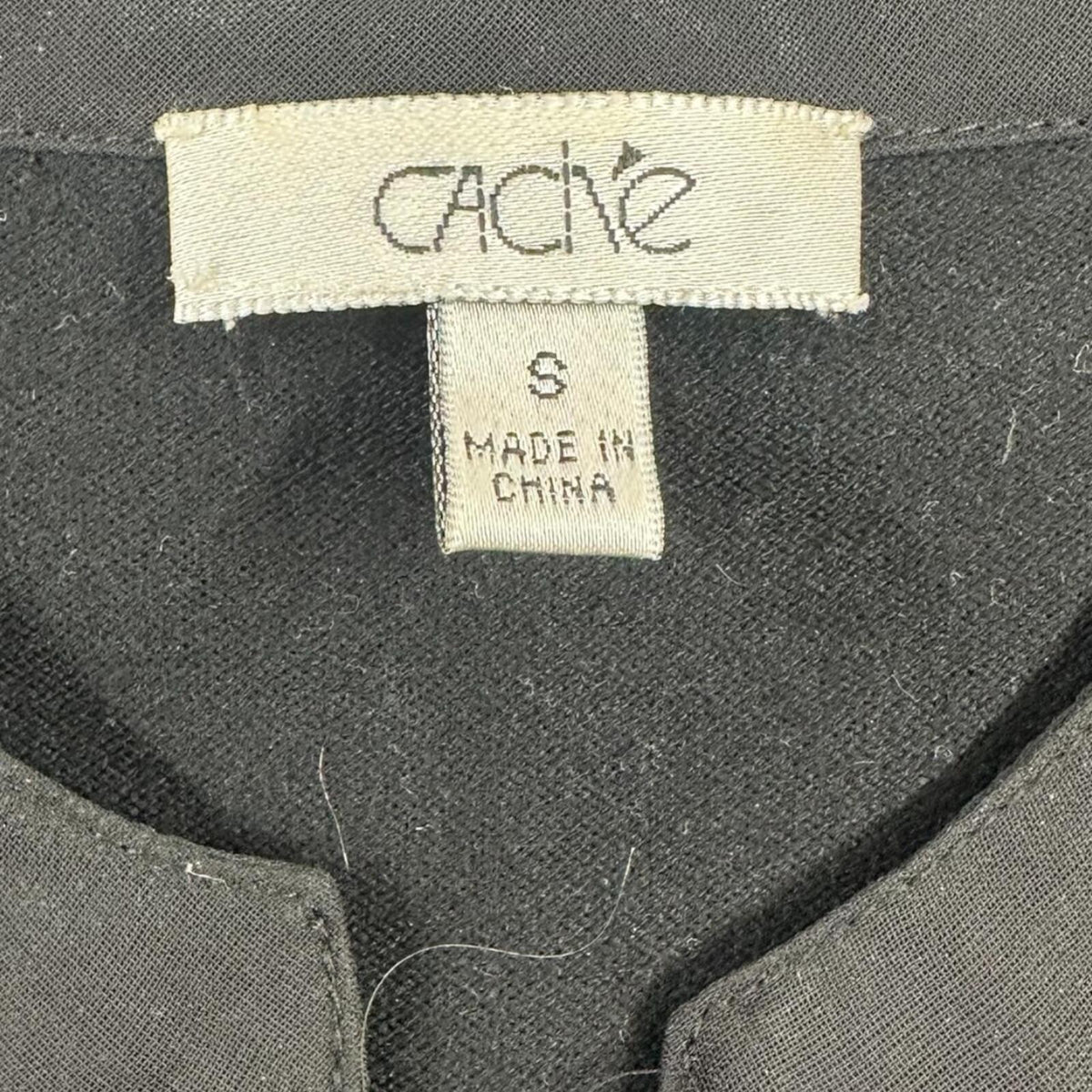 Cache Vintage Black Pleated Ruffle Sleeveless Blouse Y2K Minimalist