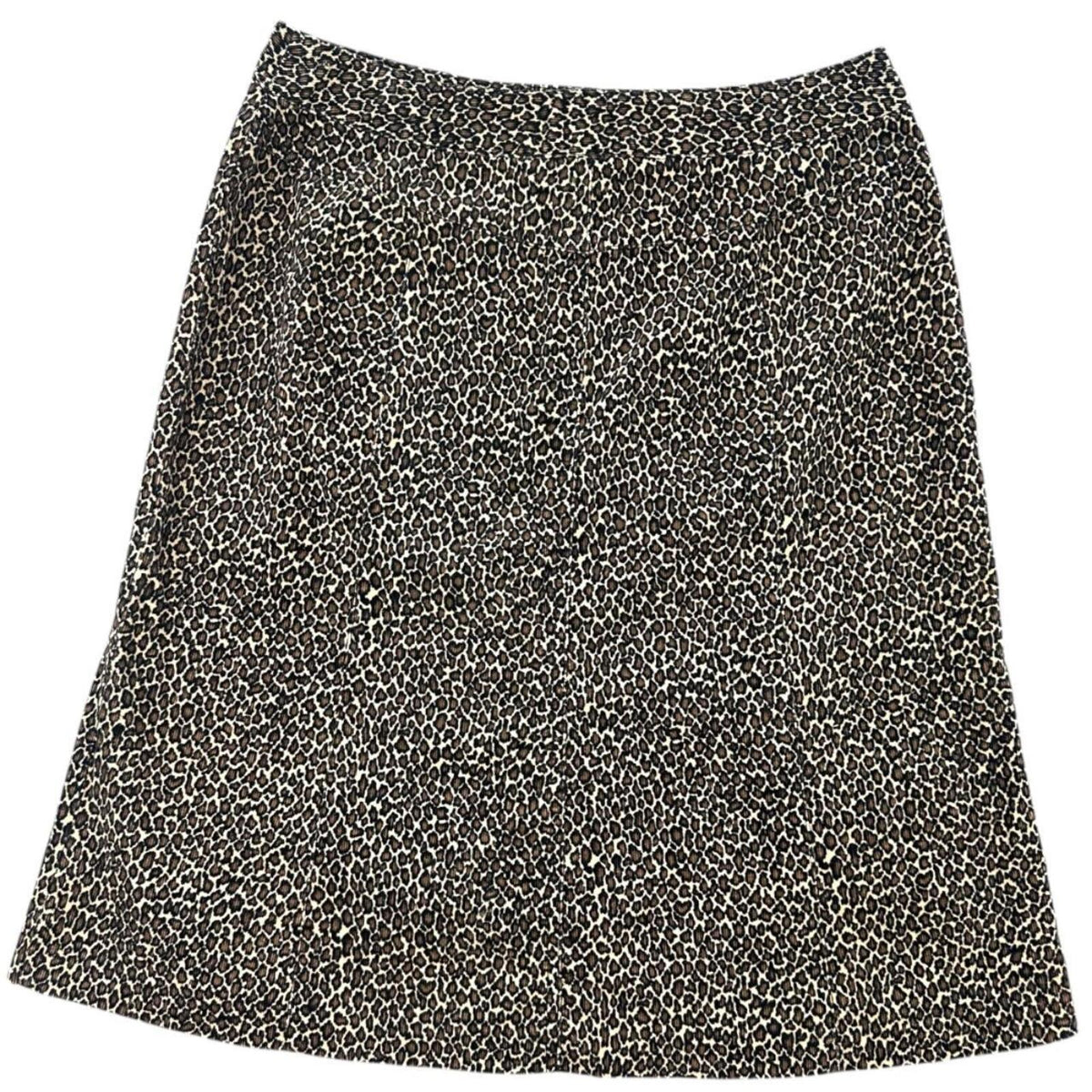 Talbots Leopard Print A Line Skirt Mid Rise