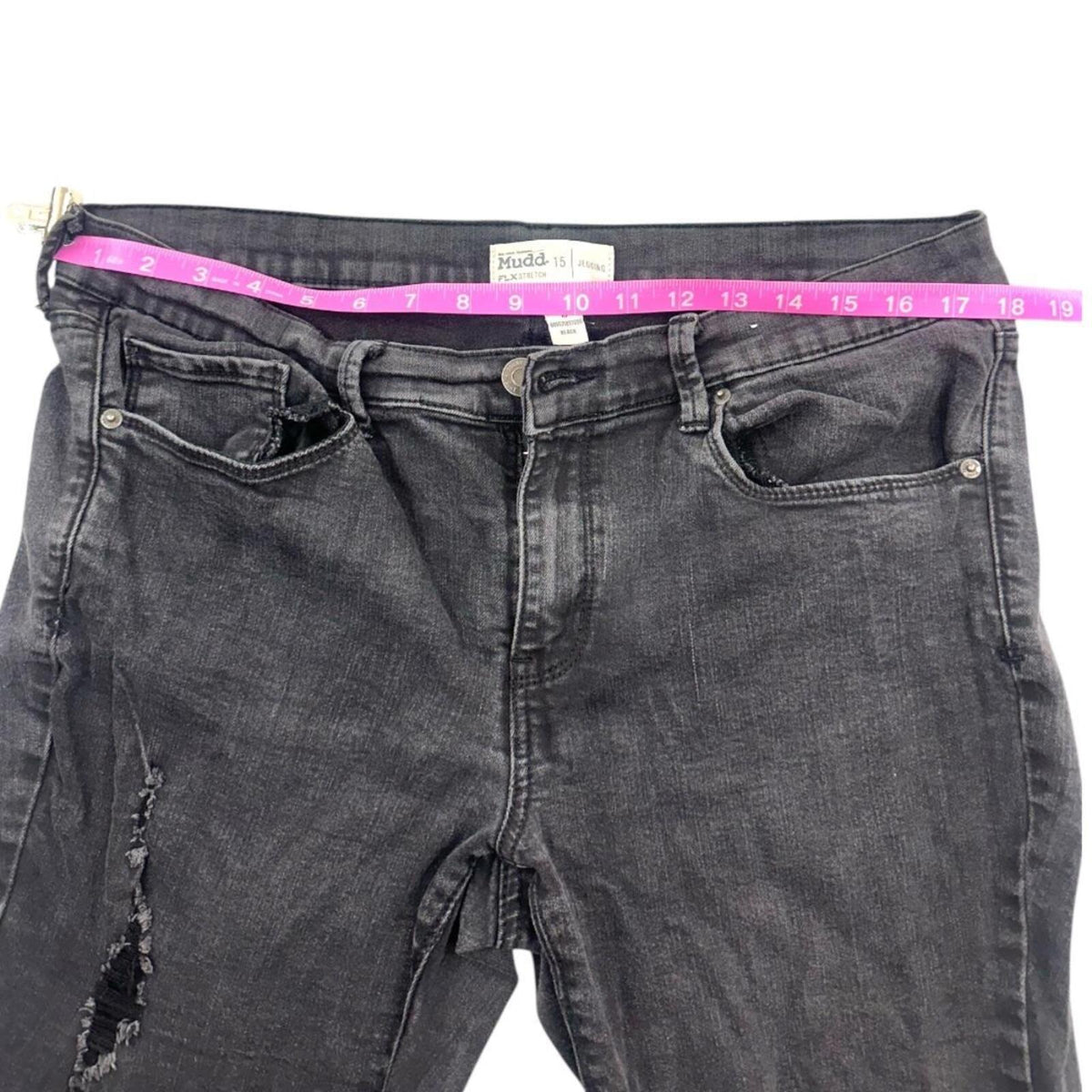 Mudd Ripped Distressed Skinny Jeans Black Y2K Indie Bohemian