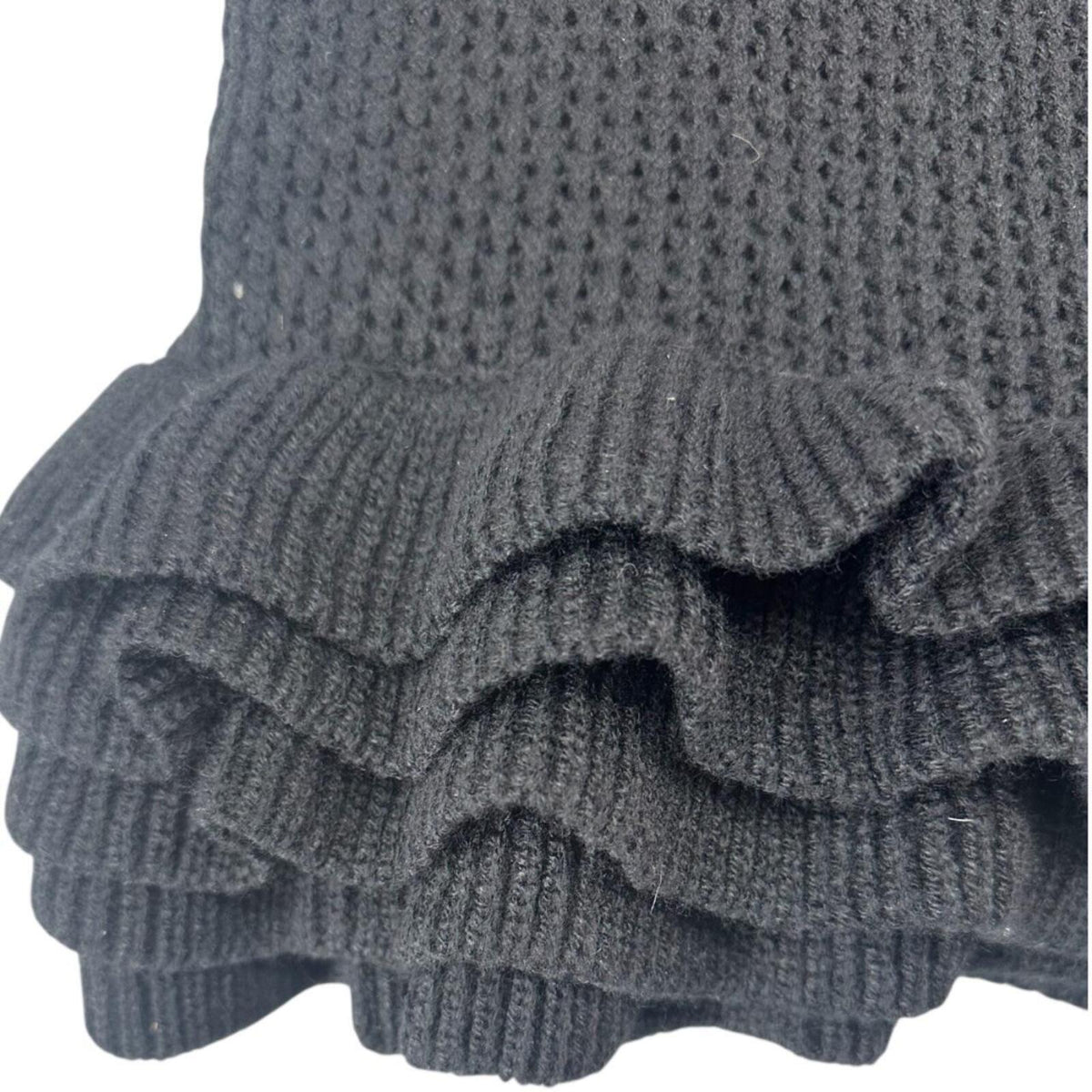 NWT Lulus Black Crochet Ruffled Mini Dress Bohemian