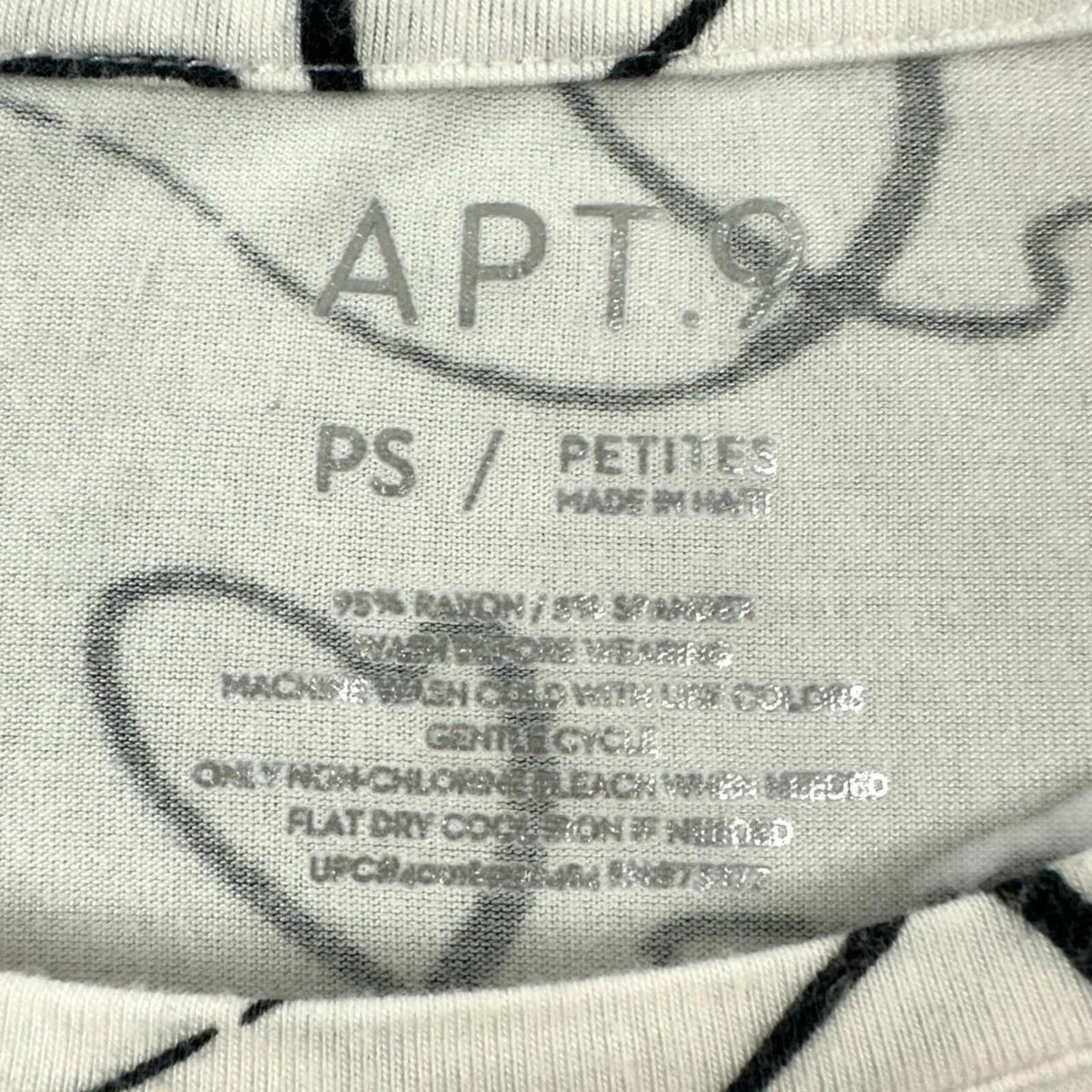 Apt. 9 Short Sleeve Heart Doodle Tee