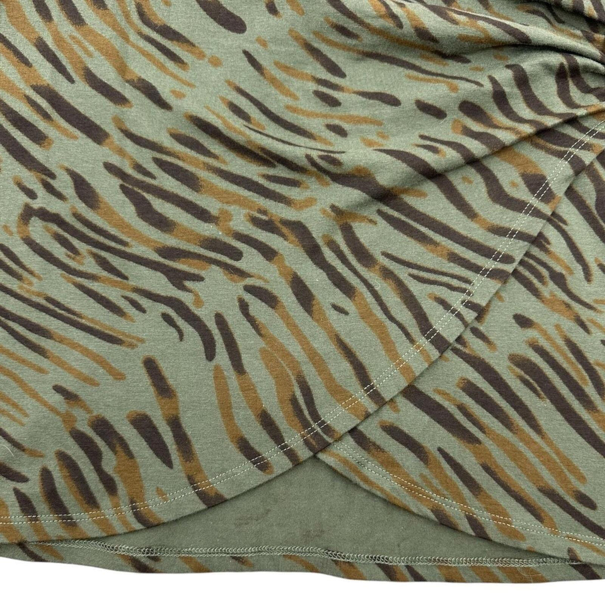 DG2 by Diane Gilman Y2K Animal Print Wrap Top with Side Ring Detail