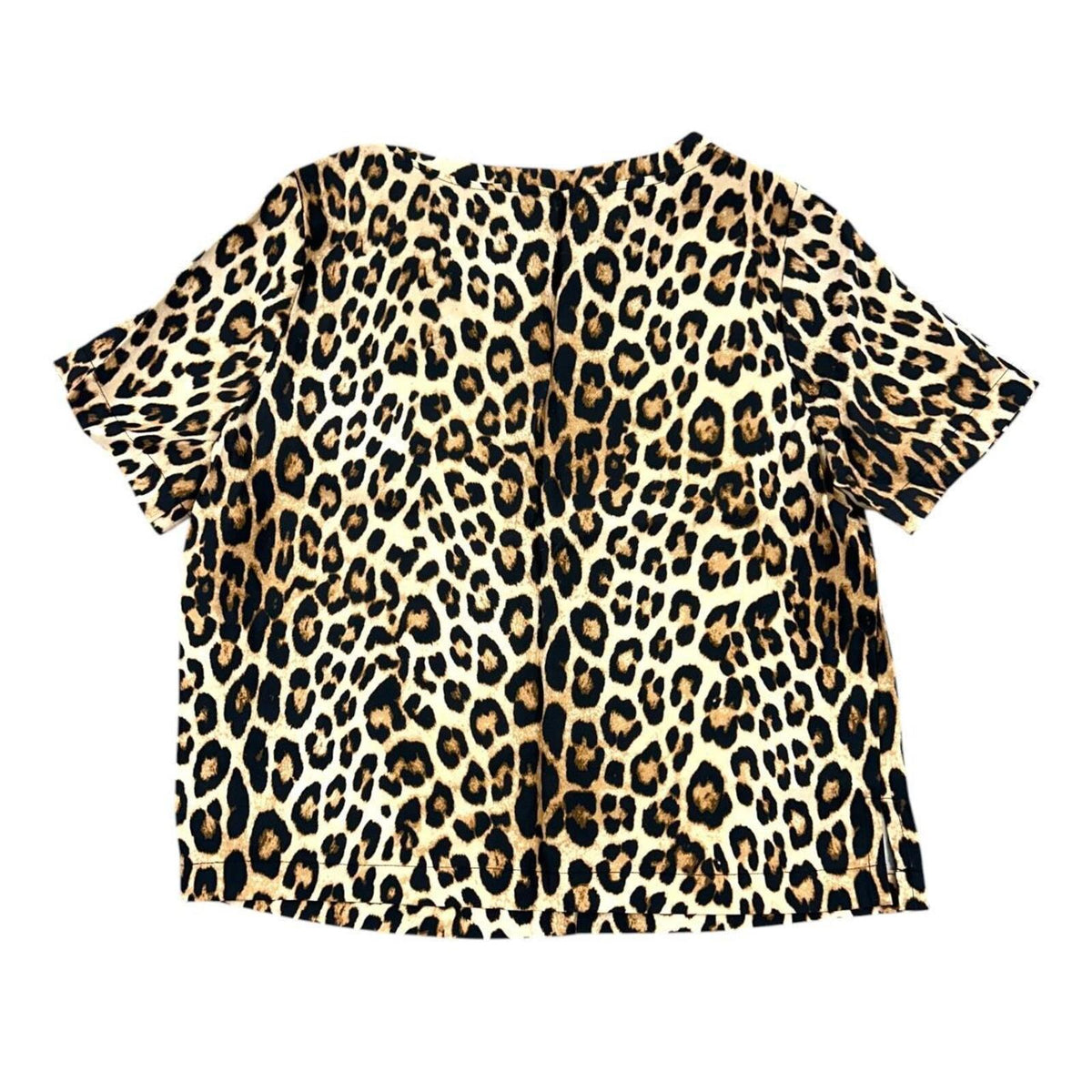 Good American Leopard Print Woven Pocket T Shirt