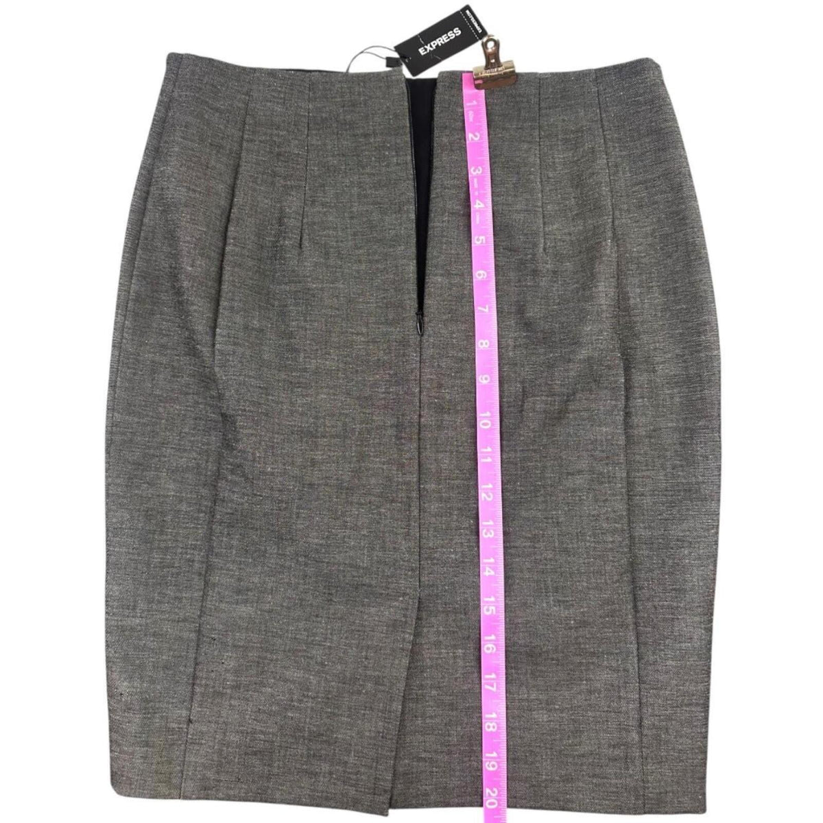 NWT Express Gray Pencil Skirt High Waisted Fitted Professional