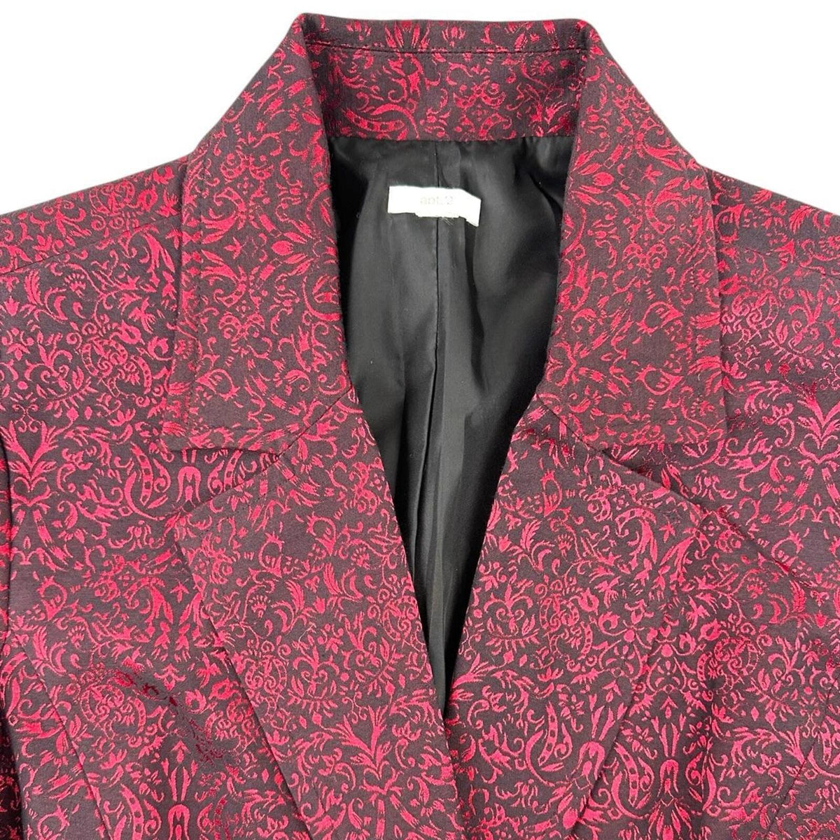 Apt. 9 Red and Burgundy Damask Print Blazer Retro Glam Whimsigoth
