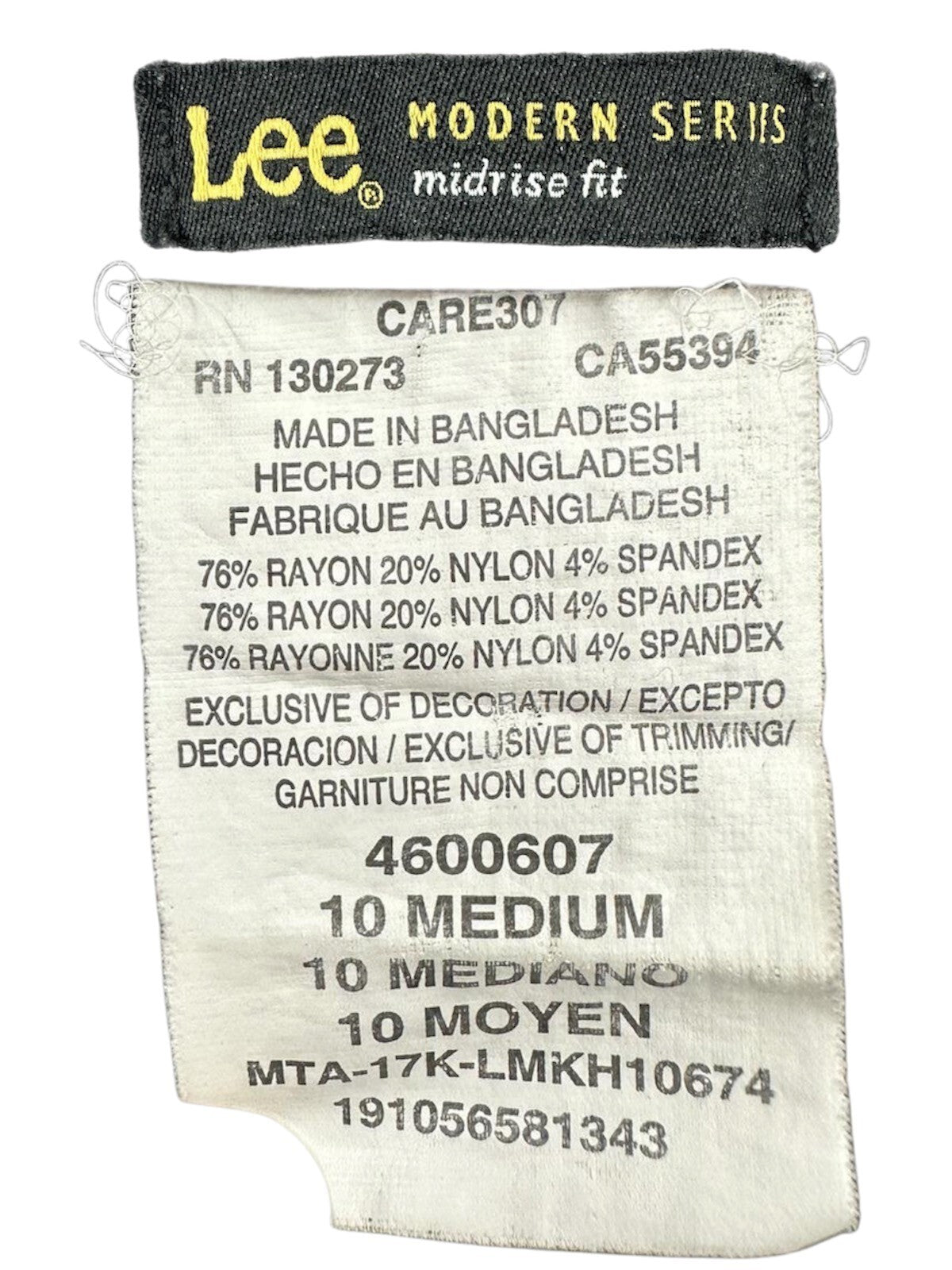 Lee Modern Series Gray Midrise Capri Pants with Side Buckle Detail