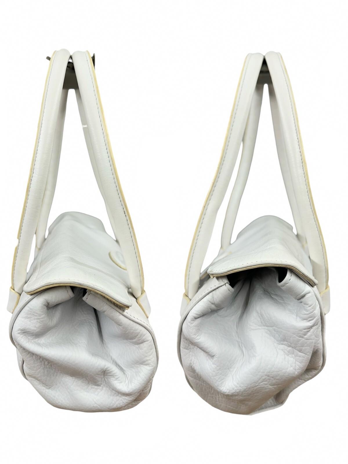 Tig & Co. White Leather Shoulder Bag