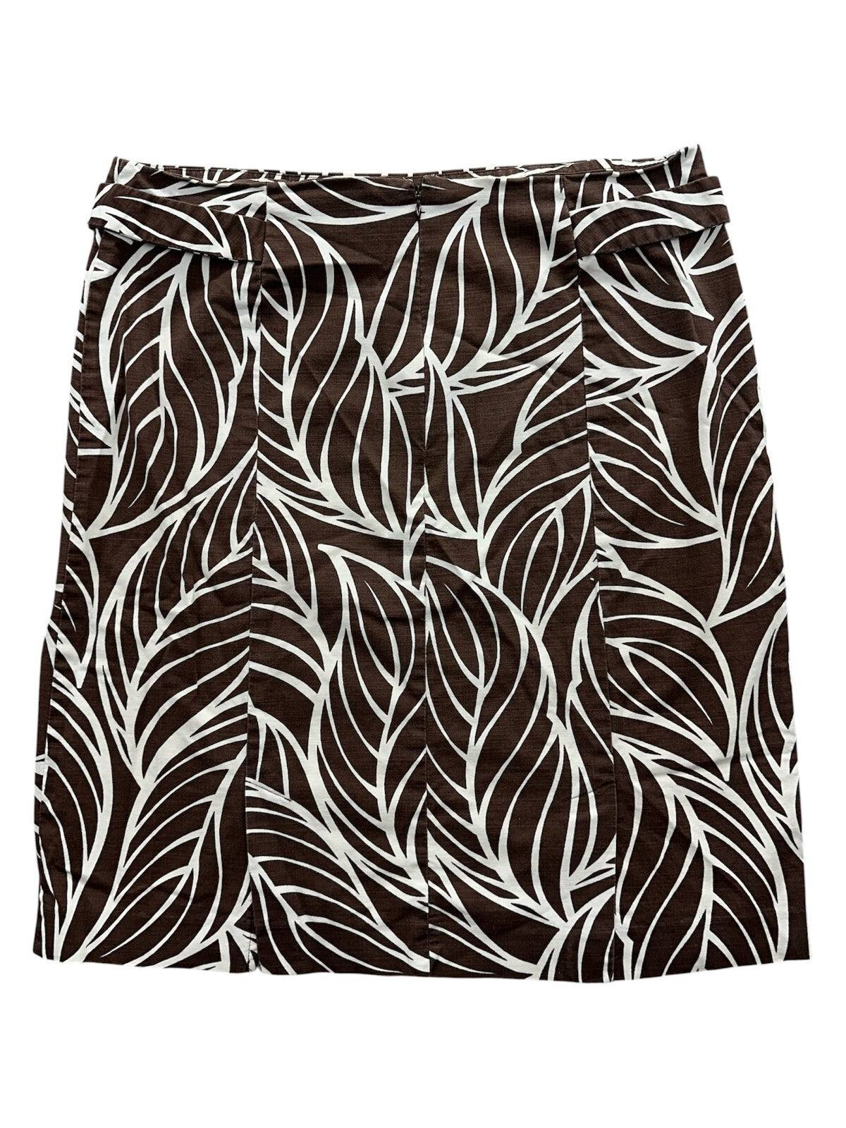 George Coffee House Print Skirt  Brown and Cream