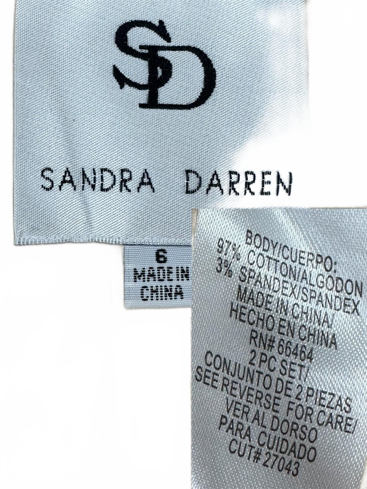 Sandra Darren Beige Tailored Blazer Y2K Office Coquette Girl 3/4 Sleeve