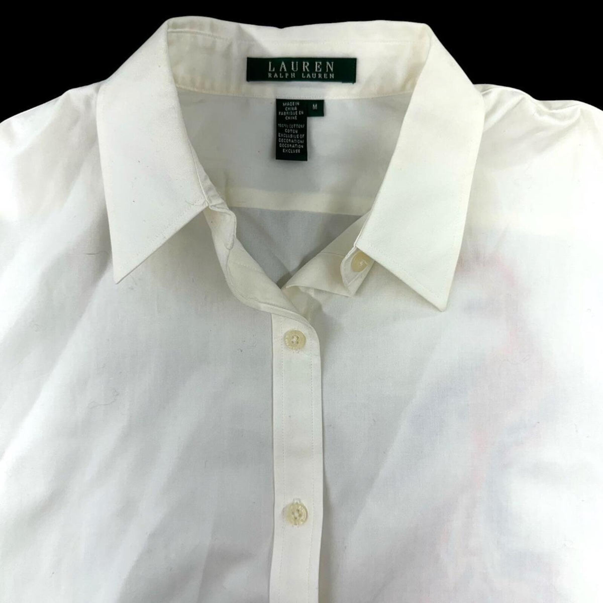 Lauren Ralph Lauren White Cotton Blouse with Vibrant Peacock Embroidery Boho Y2K