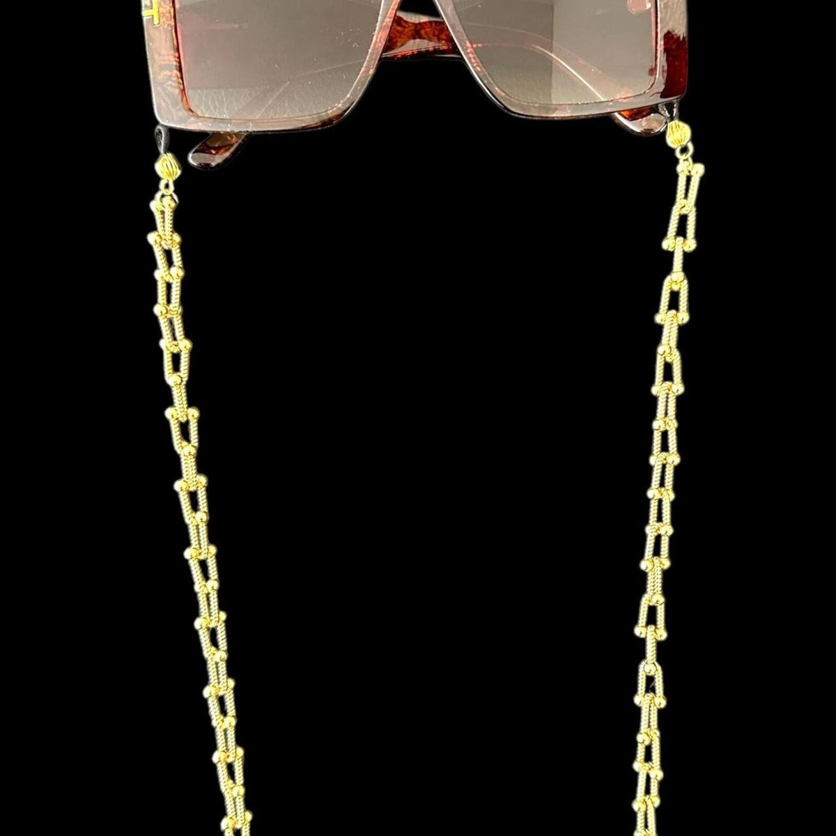 Vintage Gold Tone Chain Eyeglass Sunglass Holder Necklace