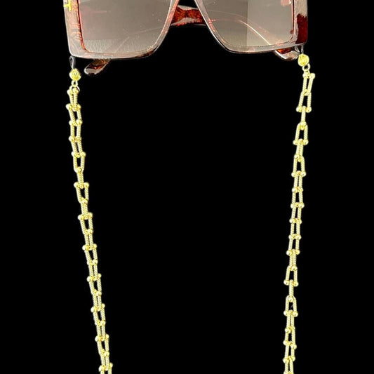 Vintage Gold Tone Chain Eyeglass Sunglass Holder Necklace
