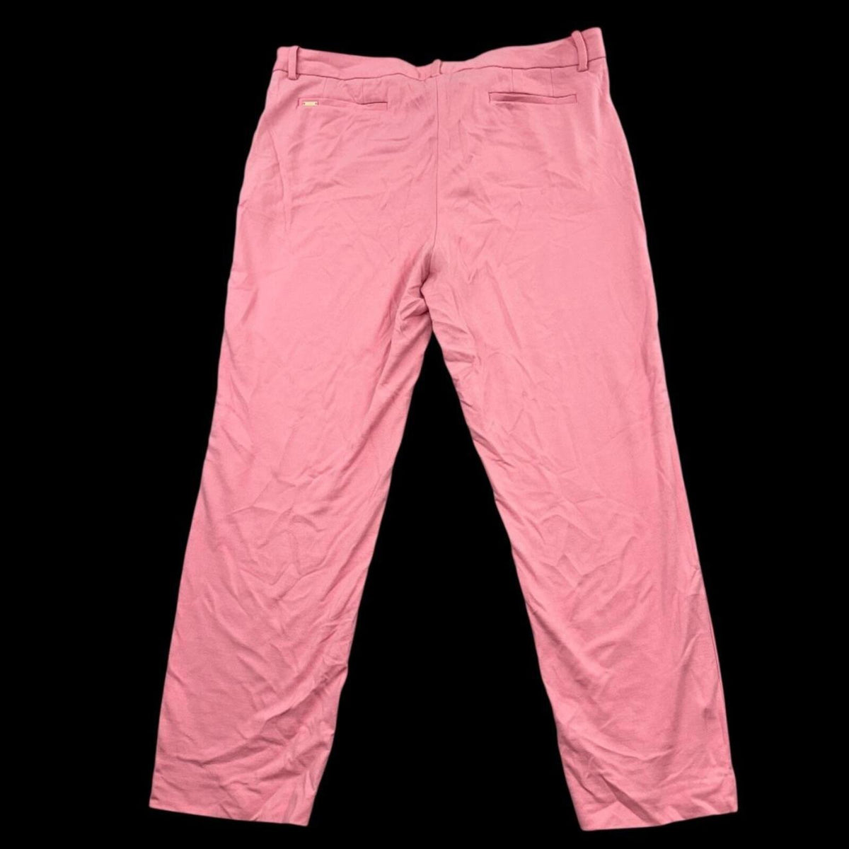DKNY Pink Straight Leg Trousers Chic Wide Leg Linen Blend Pants