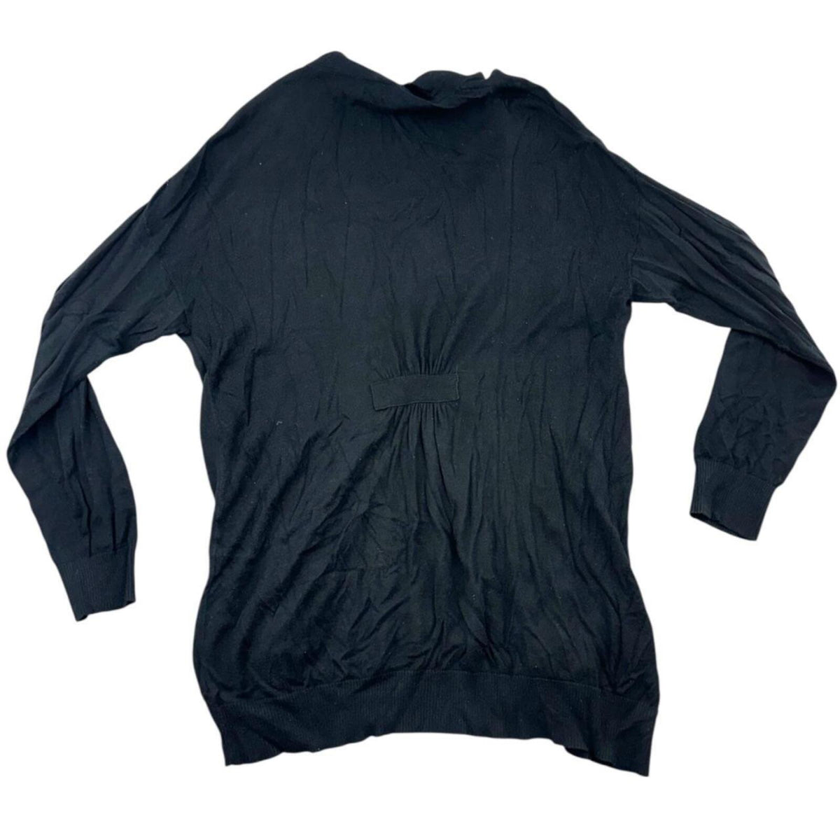 Apt. 9 Black Open Front Cardigan Minimalist Preppy Style with Pocket