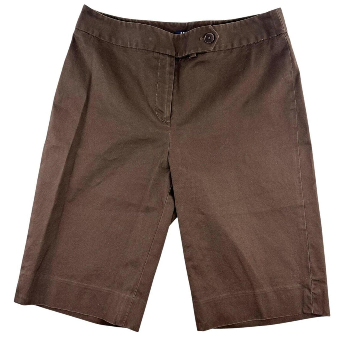 Jones New York Brown Stretch Culotte Shorts Classic Minimalist Preppy