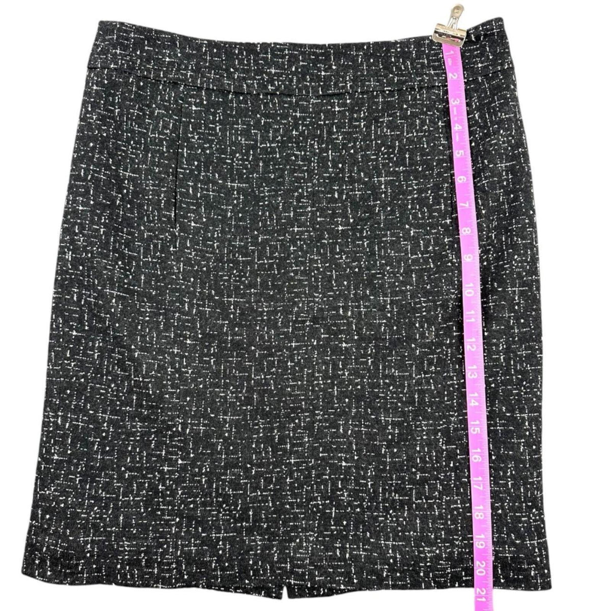 Cynthia Steffe Black and White Textured Tweed Pencil Skirt Classic Preppy