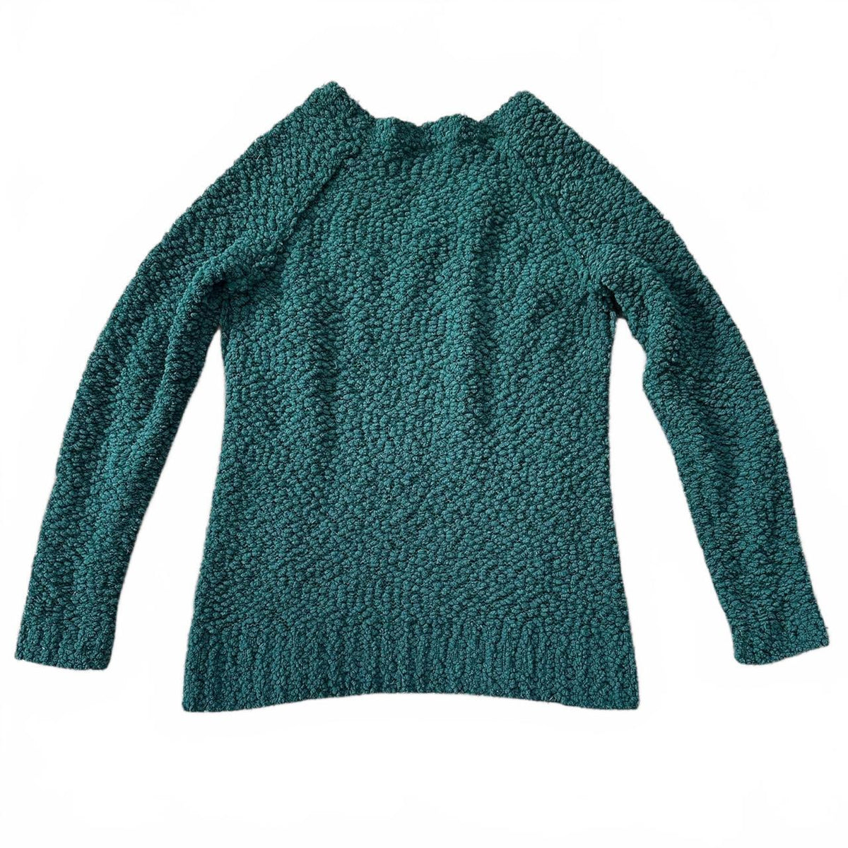Love Always Teal Green Sweater Casual Indie Preppy Cozy Knit Pullover Relaxed