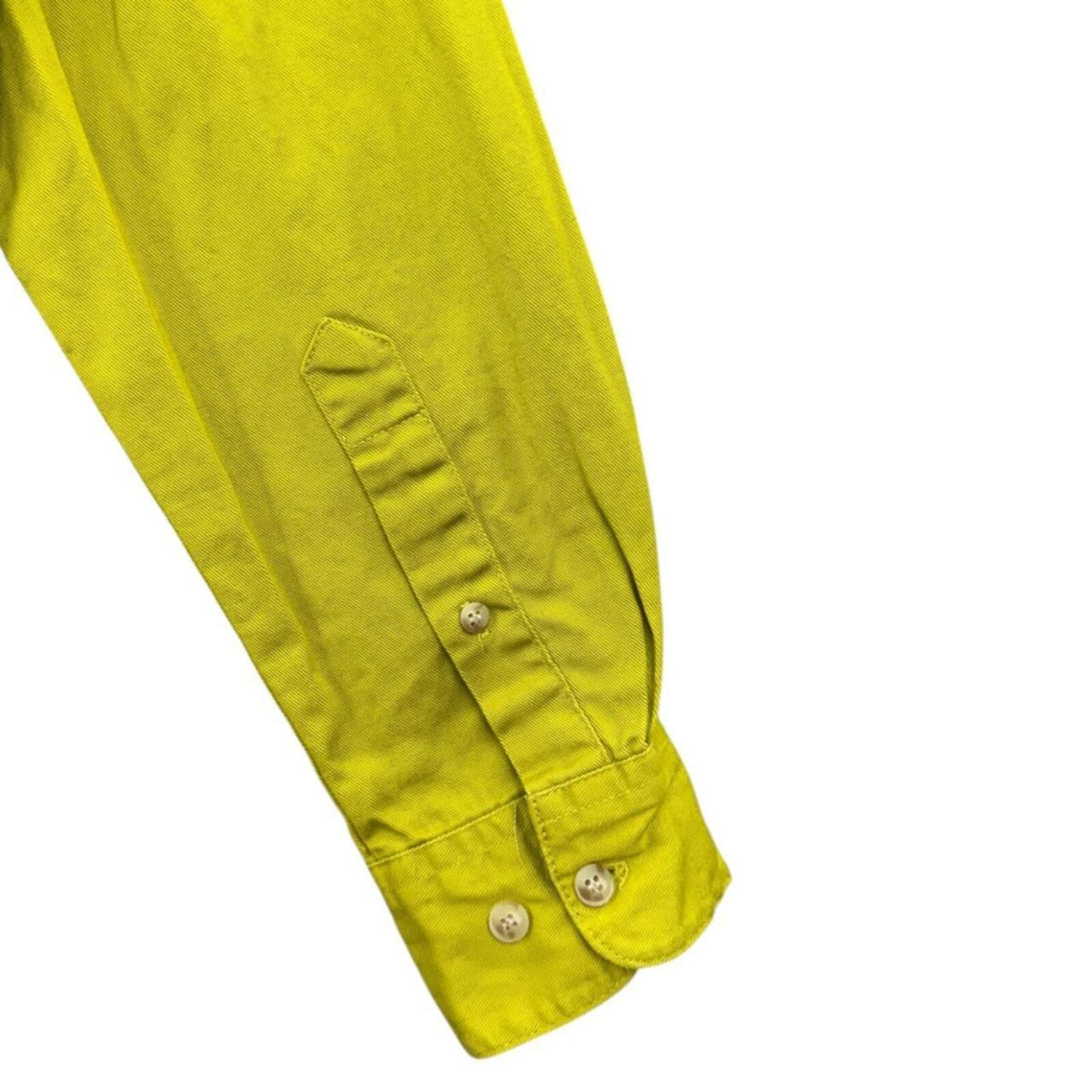 Blue Generation Long Sleeve Button Down Shirt Green Yellow