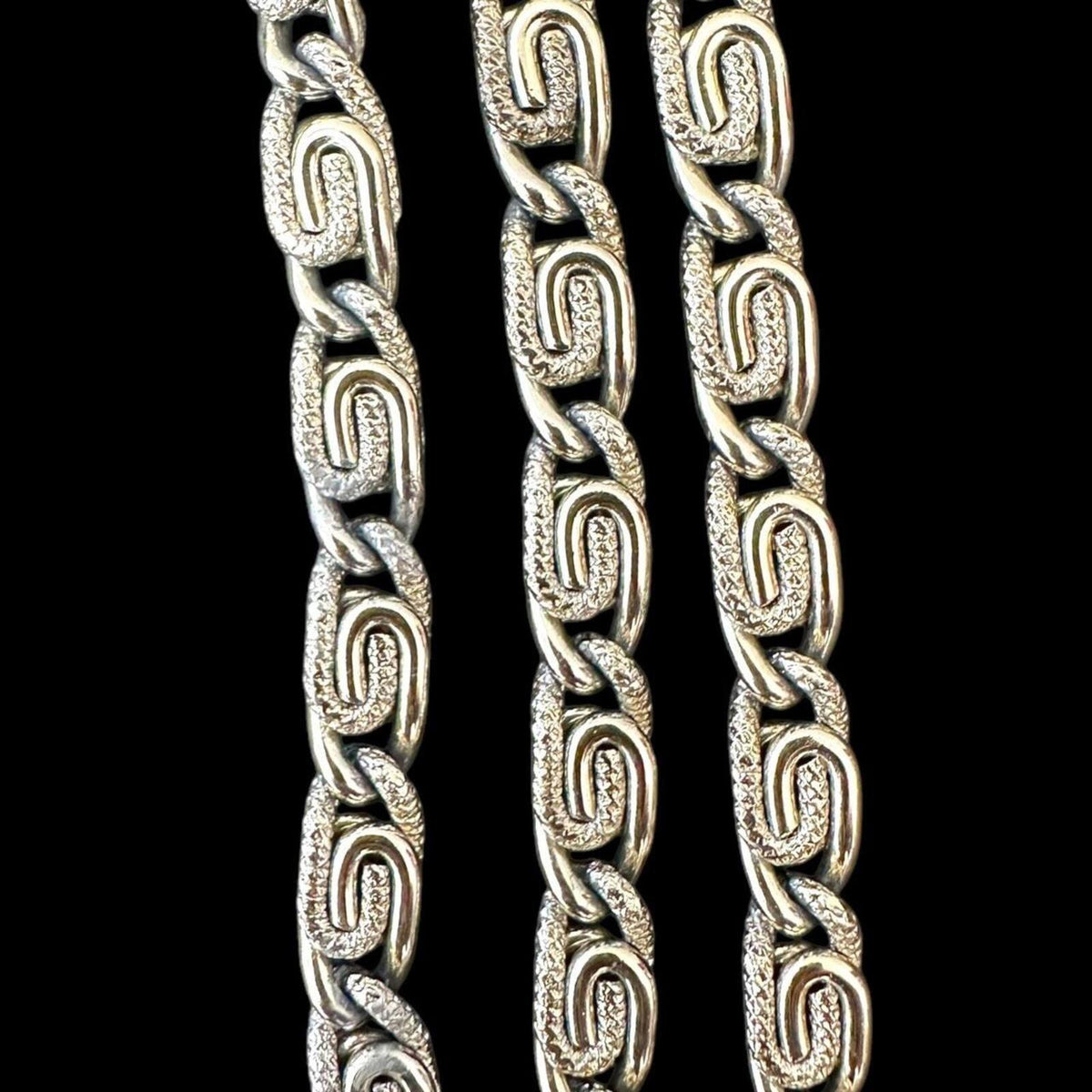 Vintage Silver Tone Chunky Chain Necklace