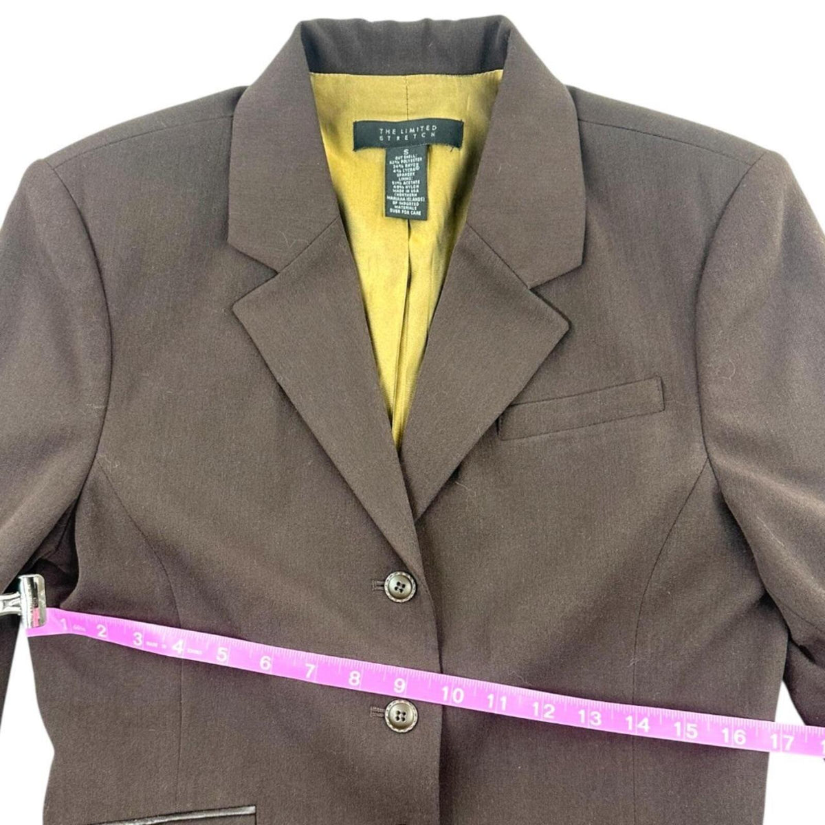 The Limited Brown Wool Blazer Vintage Equestrian Preppy