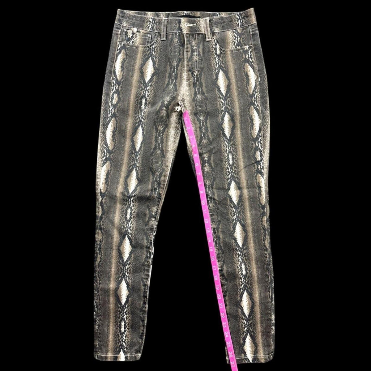 Joe's Jeans The Icon Mid Rise Skinny Ankle Jeans Diamondback Snakeskin Print Y2K