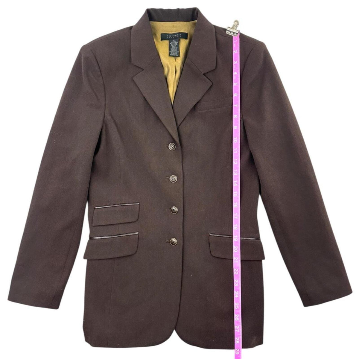 The Limited Brown Wool Blazer Vintage Equestrian Preppy