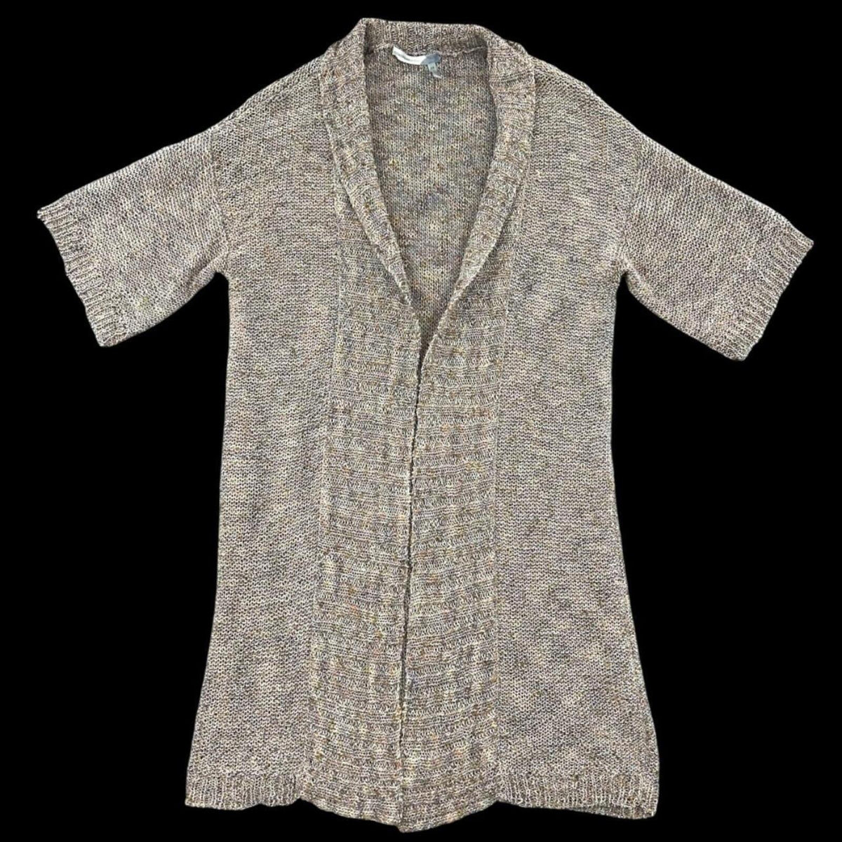 Classique Entier Brown Tan Knit Duster Cardigan Bohemian Fairy Cottage