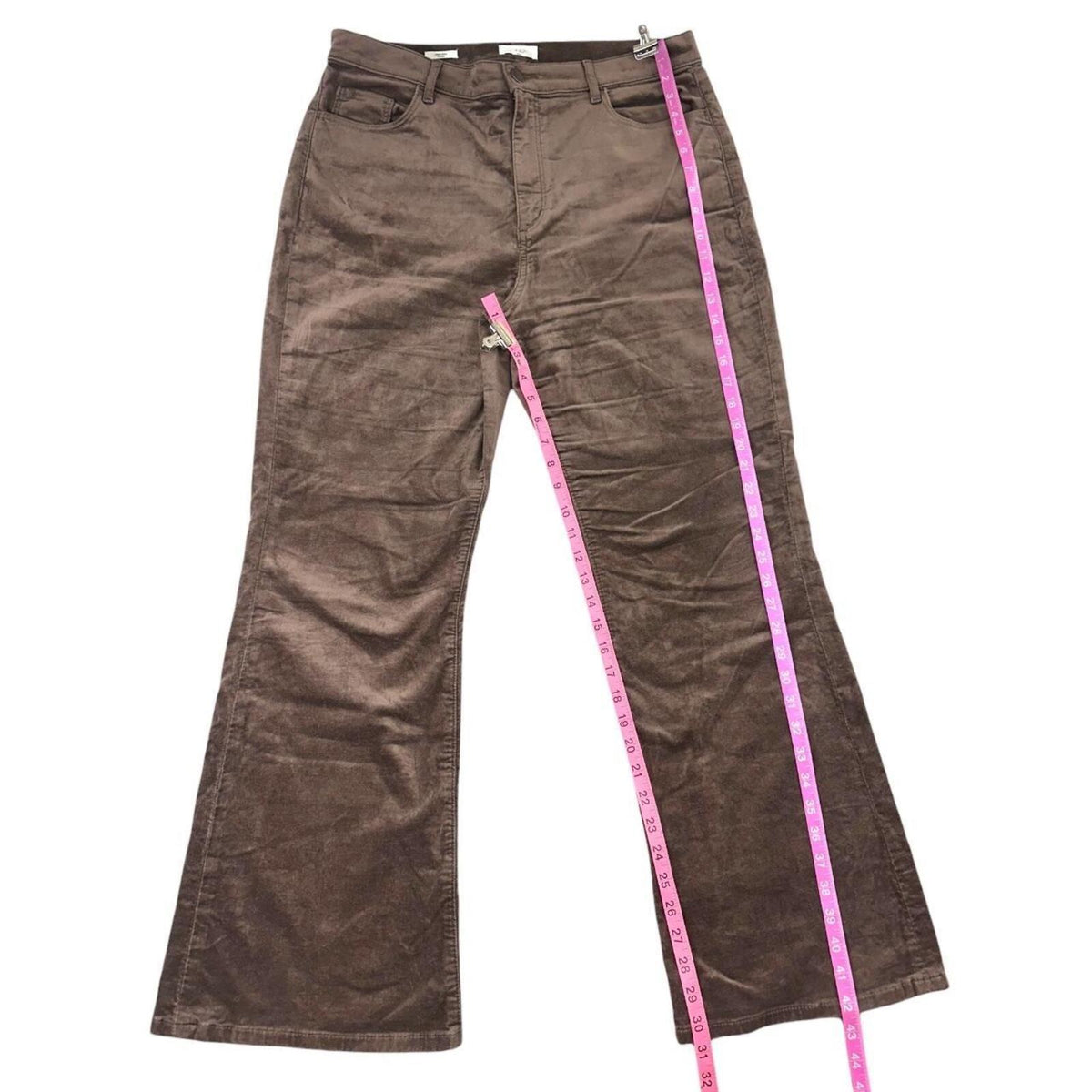LOFT High Rise Flare Corduroy Pants in Espresso Brown Y2K Minimalist