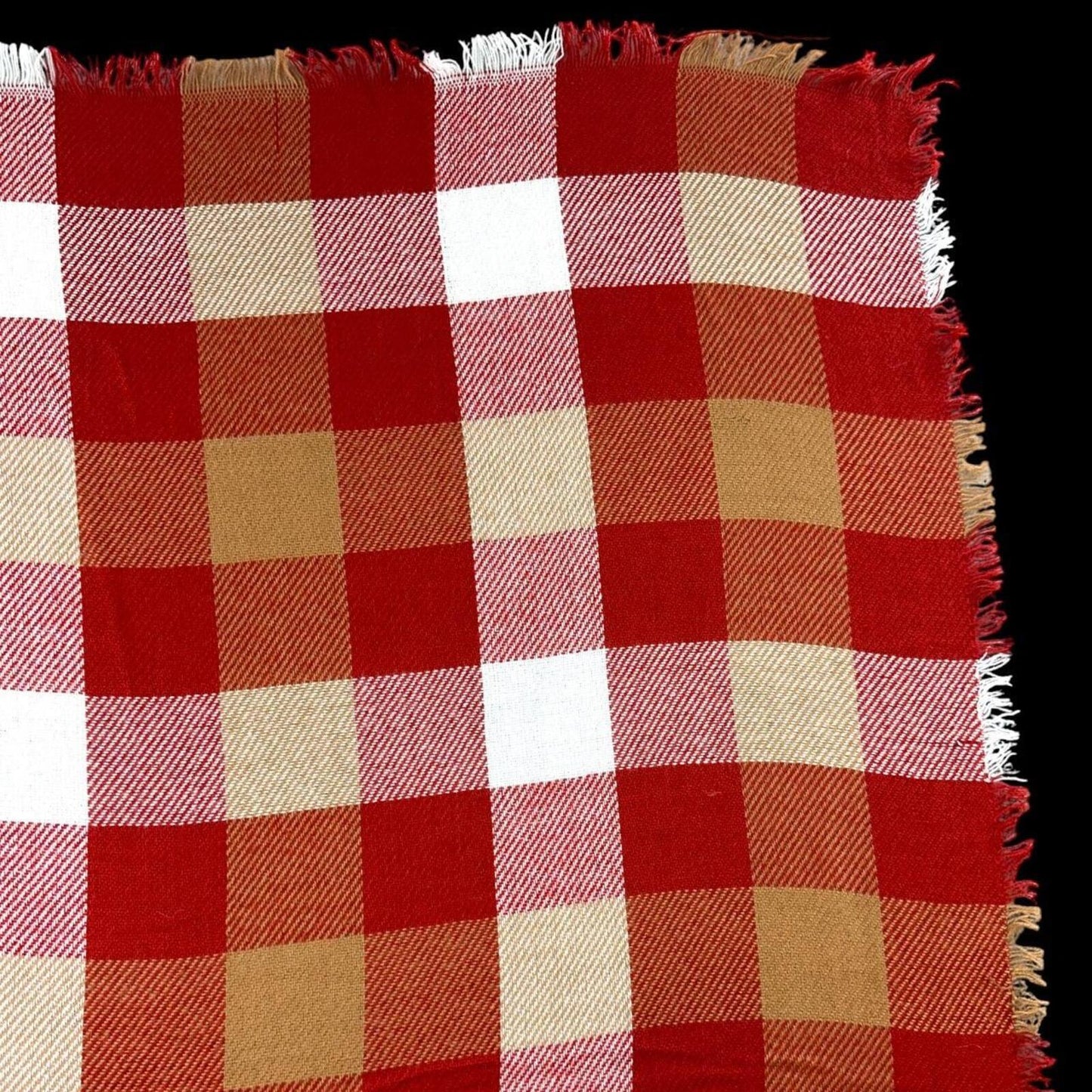 Red Plaid Checkered Scarf Picnic Blanket