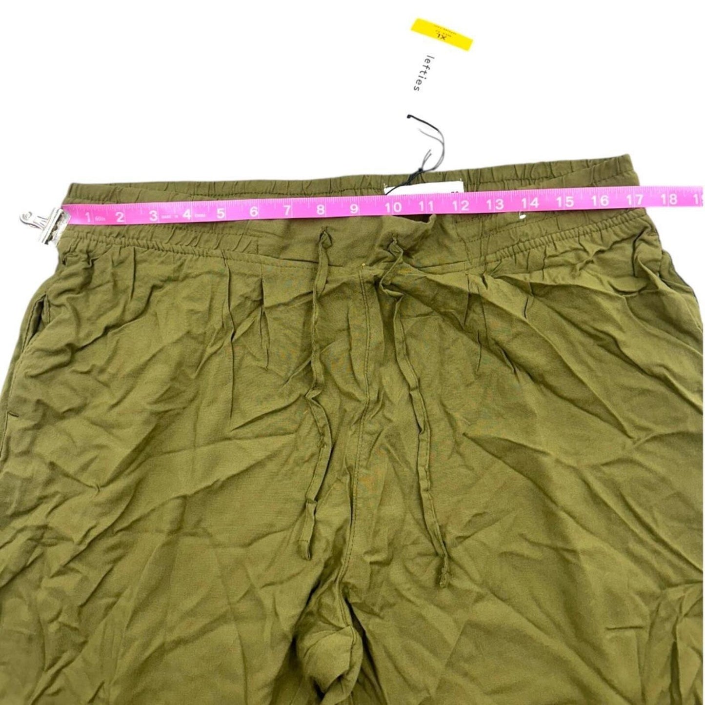 NWT Lefties Wide Leg Olive Green Trousers Bohemian Indie Fairycore