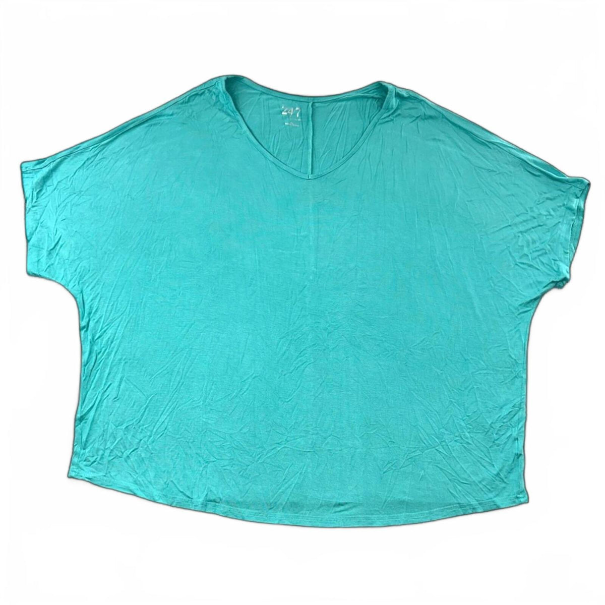 24/7 by Maurice's Turquoise V Neck Tee