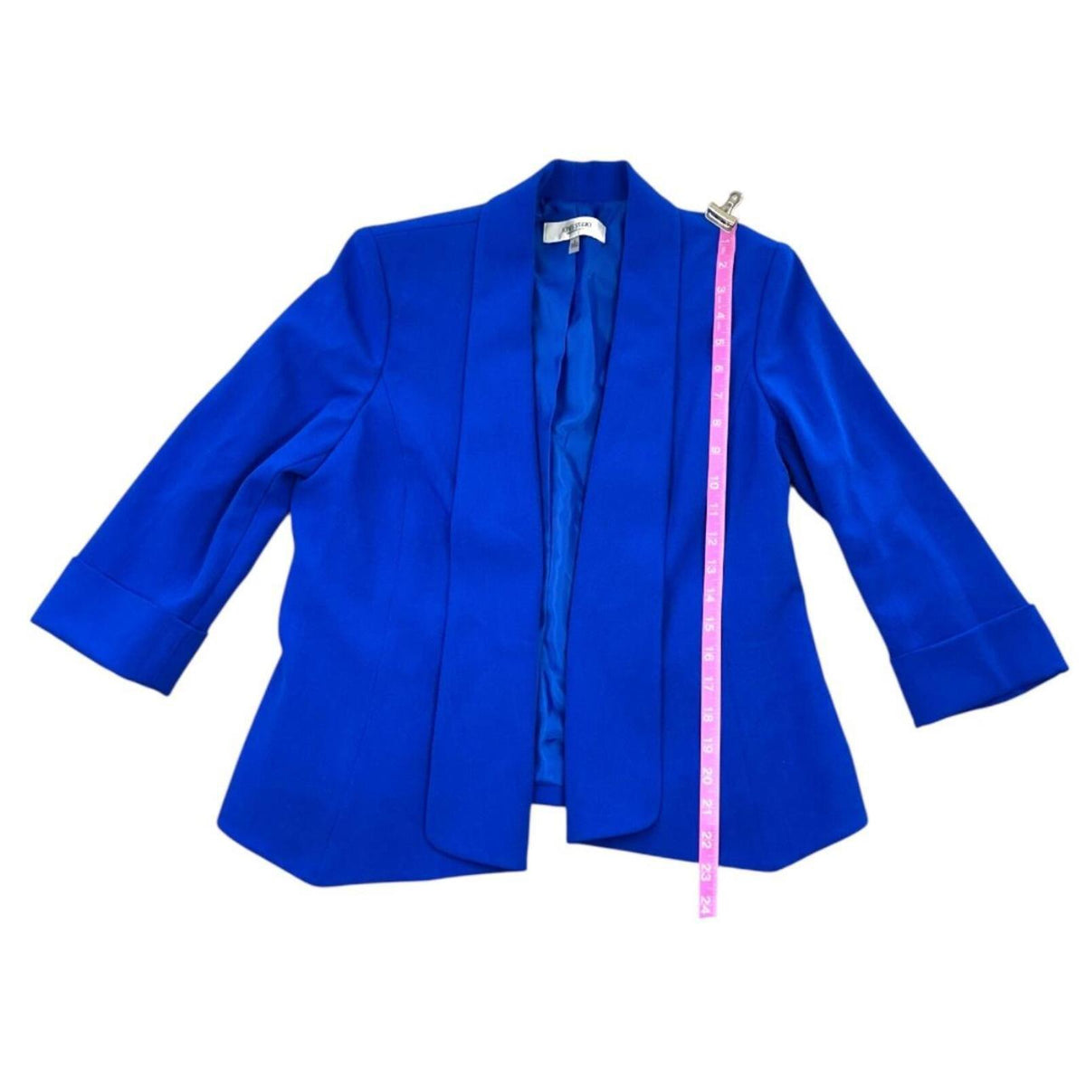 Jones Studio Royal Blue Open Front Blazer and 3/4 Cuffed Sleeves