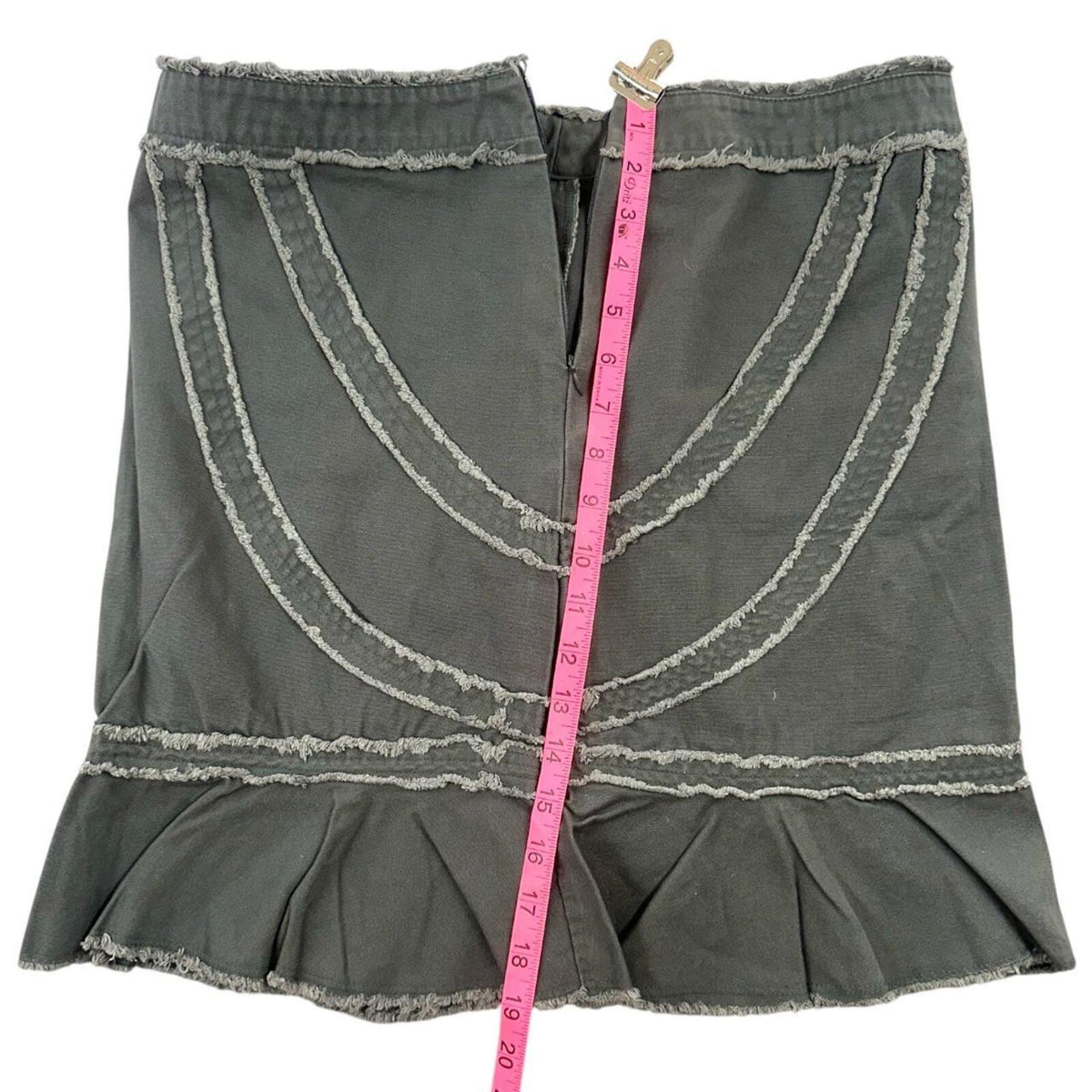 Xhilaration Vintage Y2K Grunge Mini Skirt in Charcoal Grey Denim Distressed