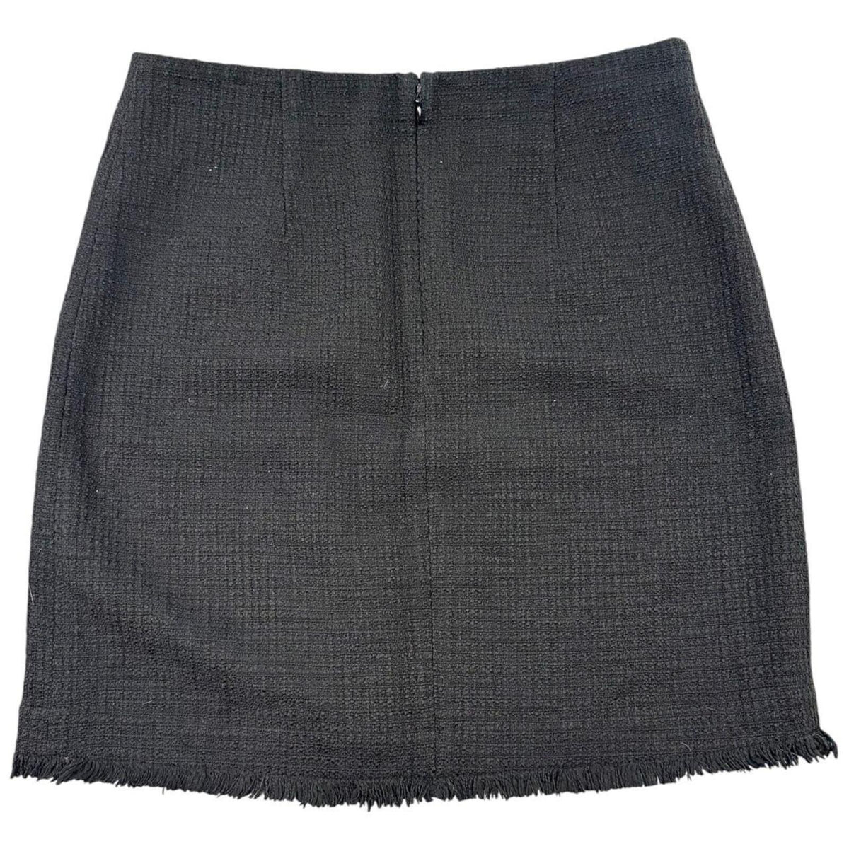 Ann Taylor Black Tweed Wrap Skirt Office Siren Preppy Minimalist Quiet luxury
