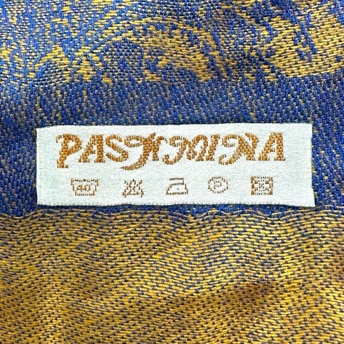 Purple & Gold Paisley Patterned Pashmina Scarf