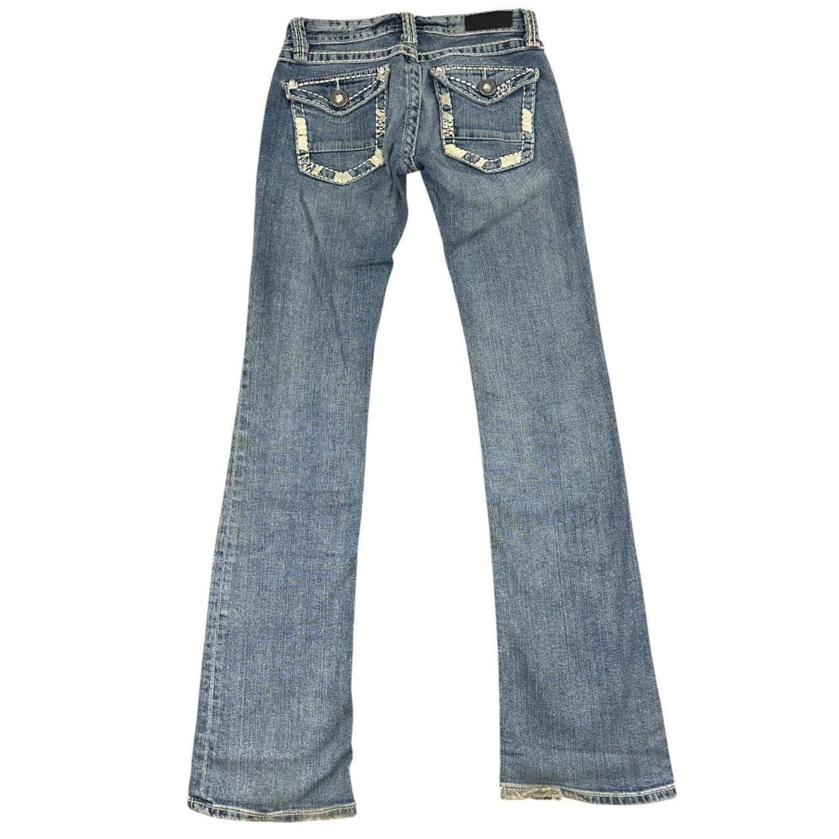 Daytrip Y2K Bootcut Jeans with Embroidered Rhinestone Back Pockets