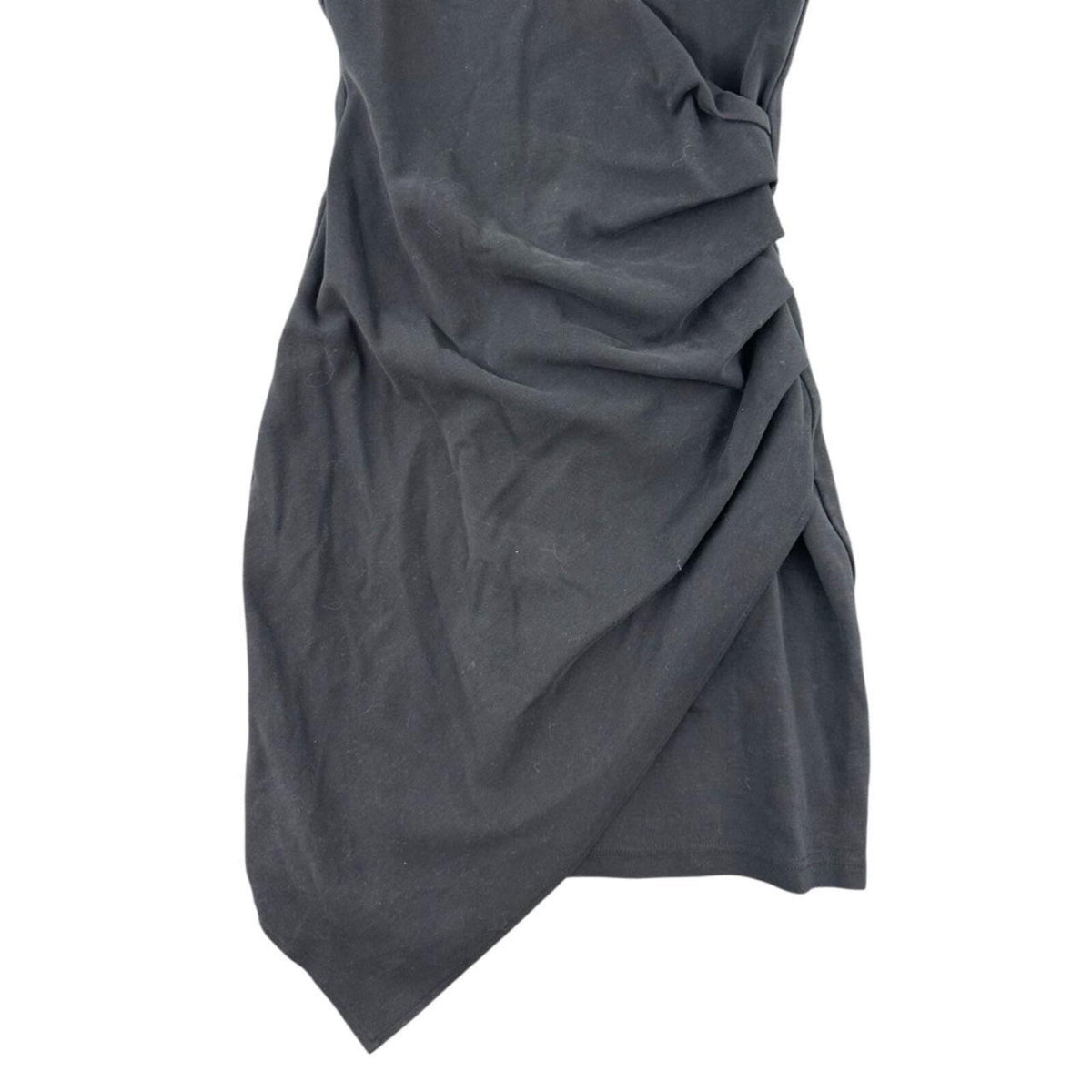 Adelyn Rae Black Bodycon Dress Sleeveless Surplice Neckline Faux Wrap Ruched
