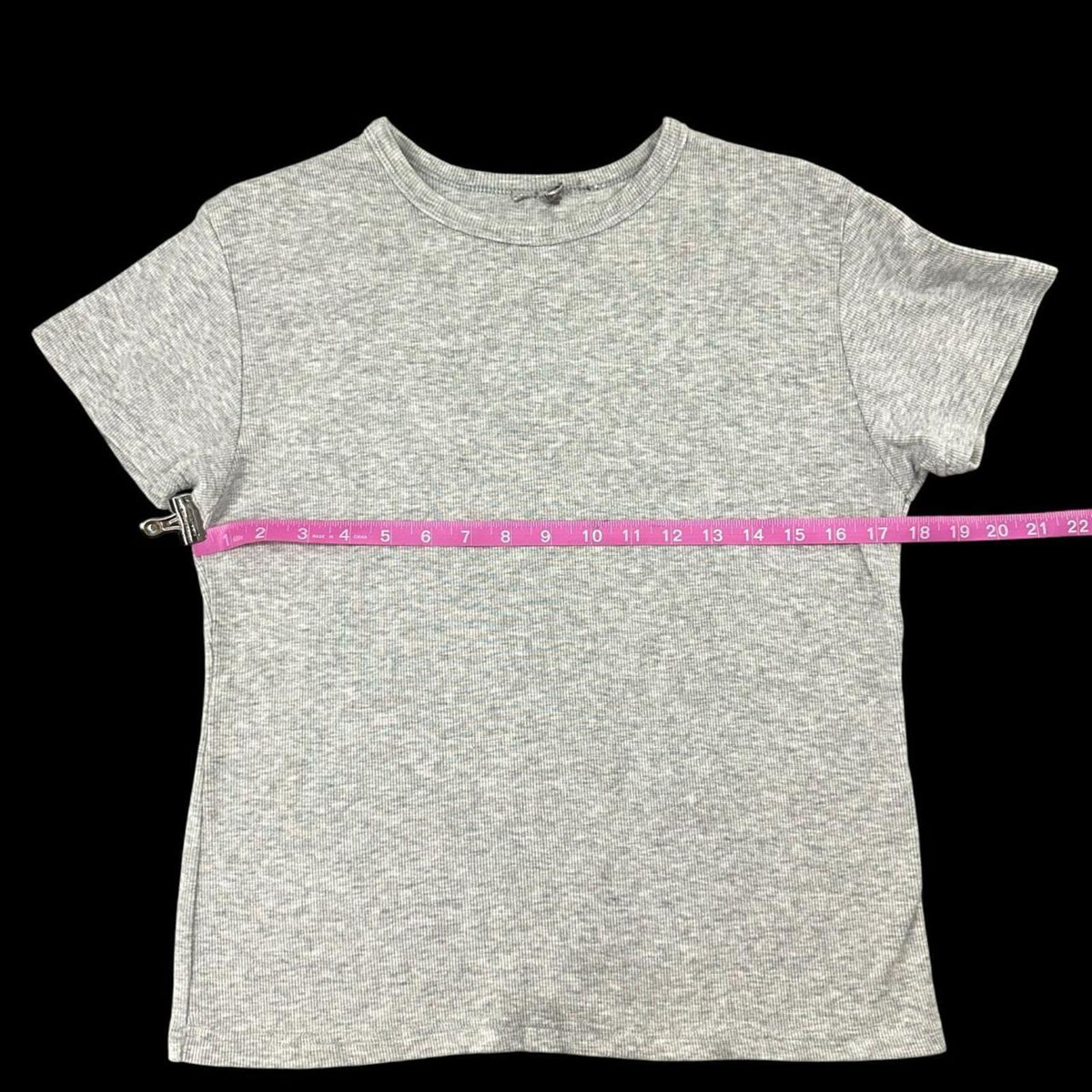Heather Gray Soft Ribbed T Shirt
