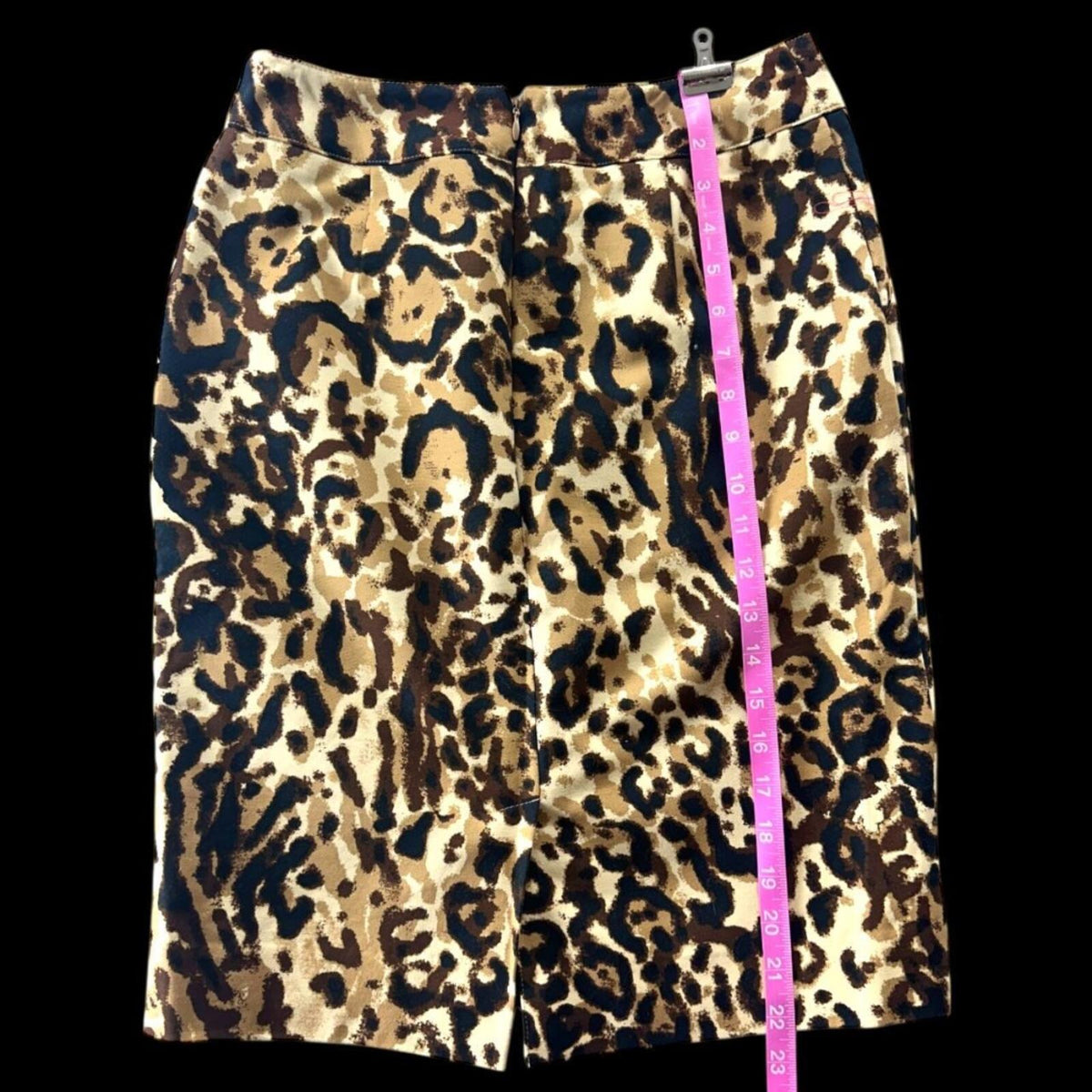 Merona Leopard Print Pencil Skirt Stretch Brown Multi Y2K Mob Wife
