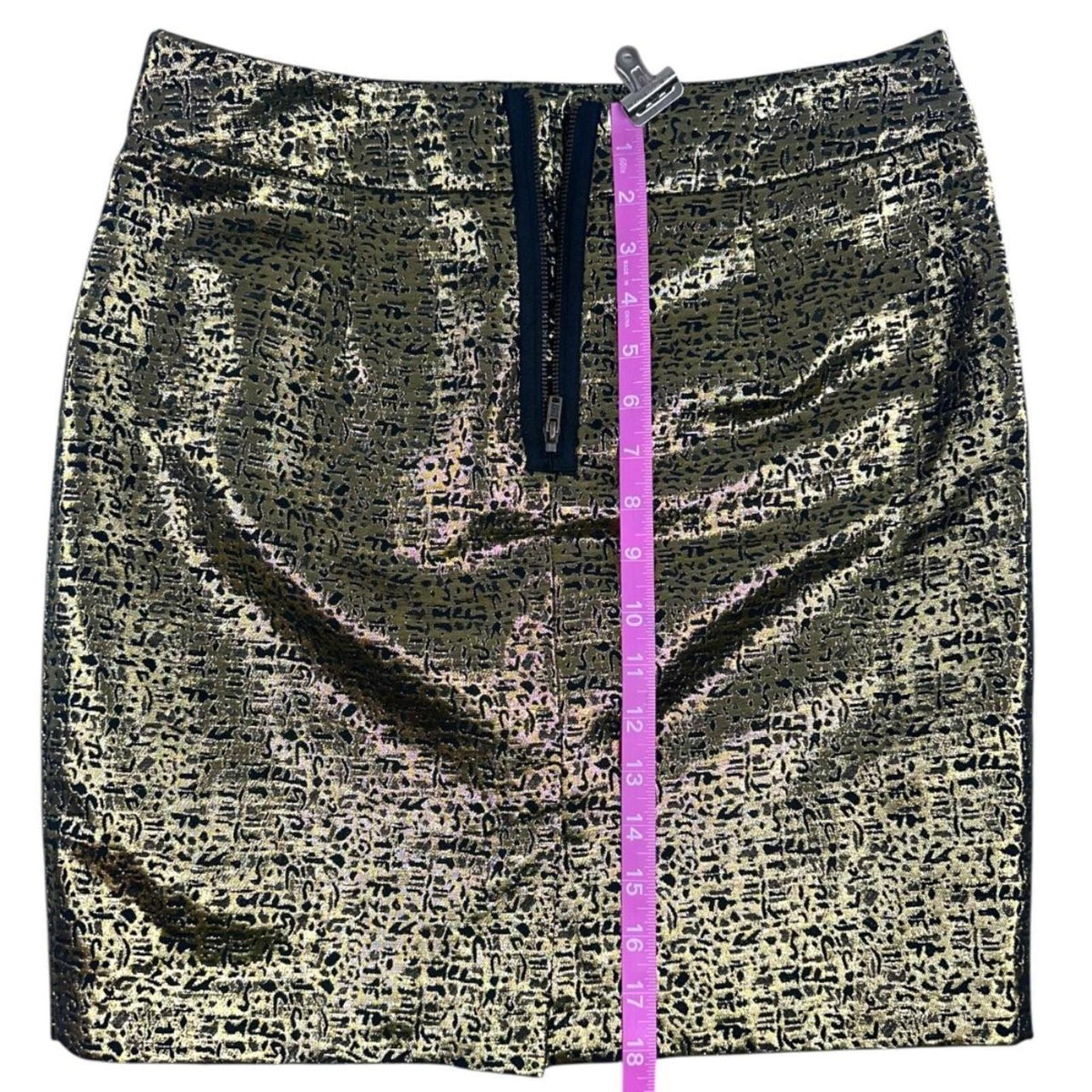 Alyx Gold Metallic Mini Skirt Y2K Luxe Liquid Gold Jacquard A Line Skirt