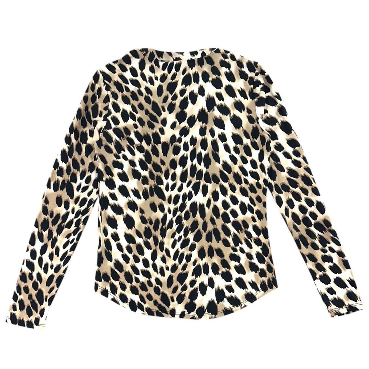 INC International Concepts Leopard Print Y2K Mob Wife Office Siren Animal Blouse