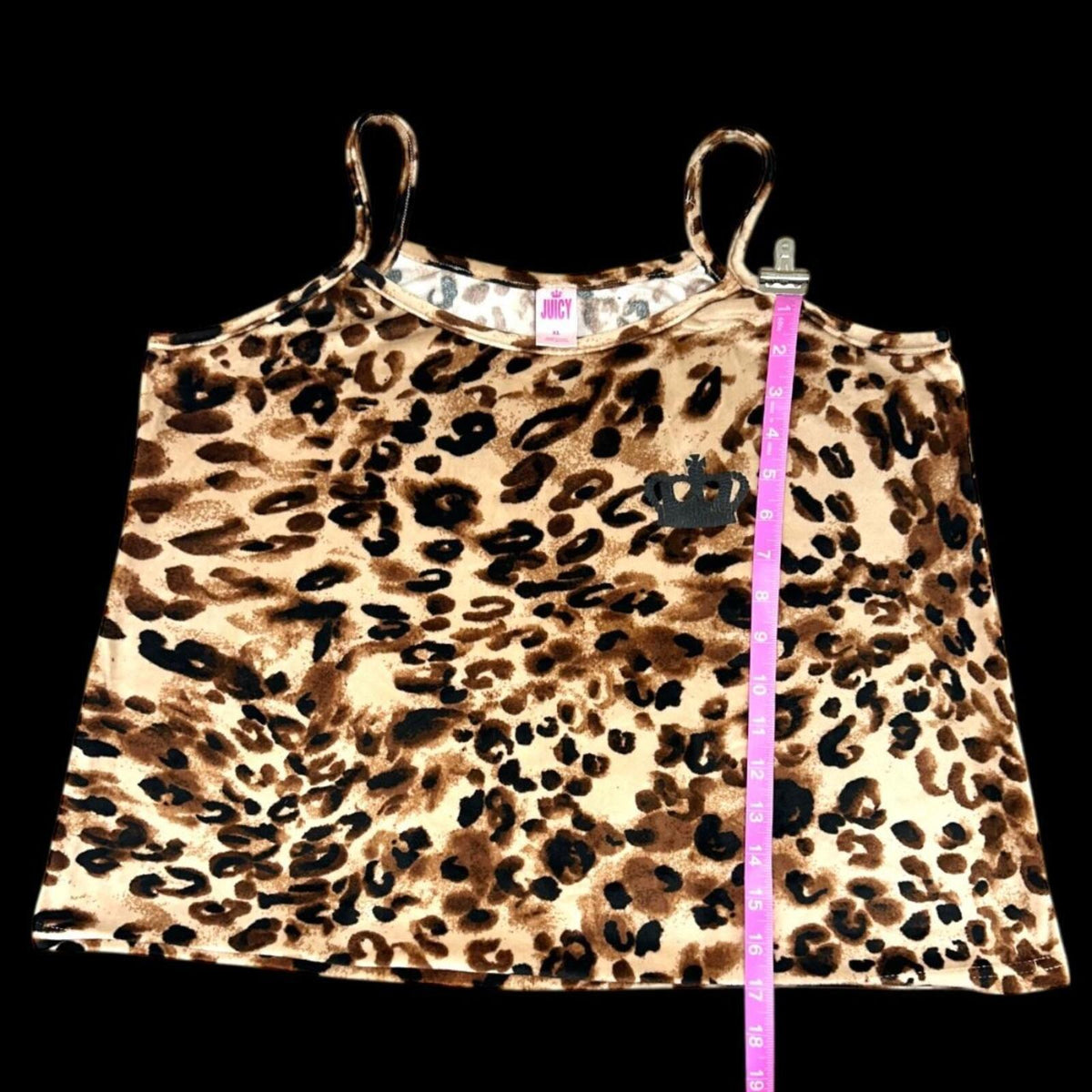 Juicy Couture Leopard Print Camisole Y2K Spaghetti Strap Top