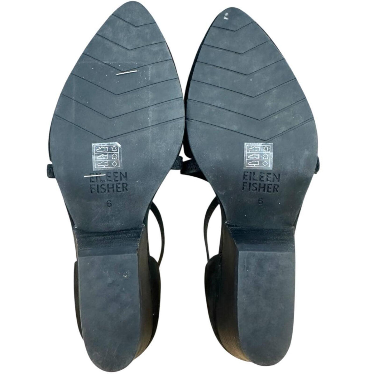 Eileen Fisher Poet Heels Black Suede Pointed Toe Low Block Heel