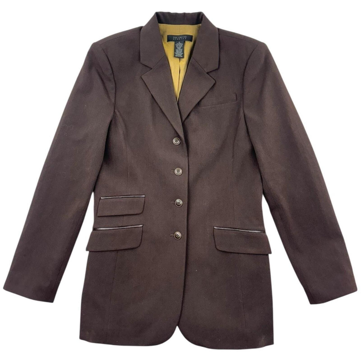 The Limited Brown Wool Blazer Vintage Equestrian Preppy