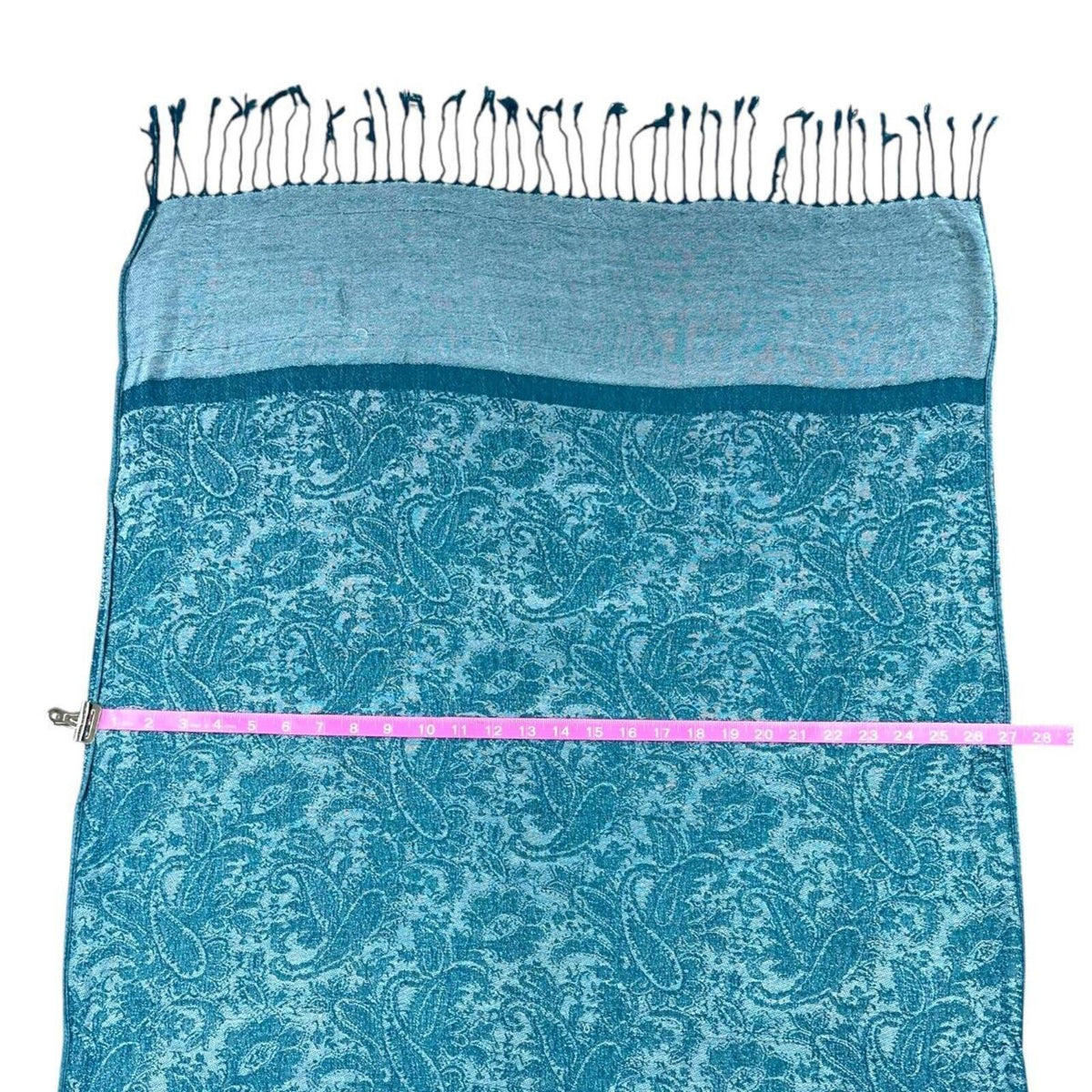 Blue Paisley Patterned Pashmina Scarf