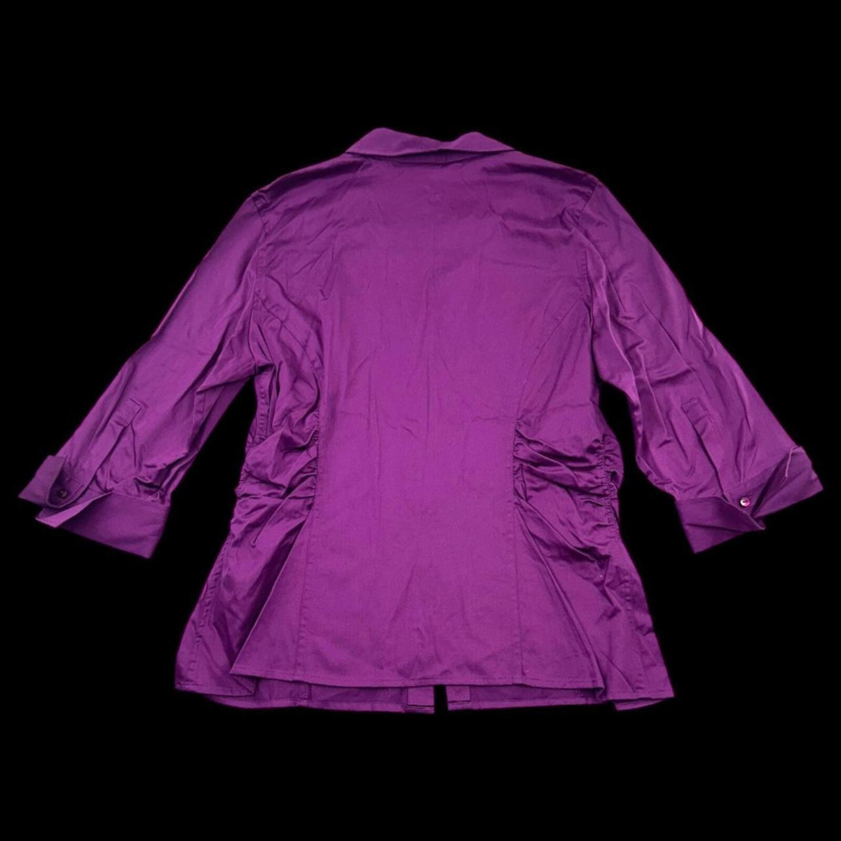 Studio 1940 Purple 3/4 Sleeve Button Up Blouse