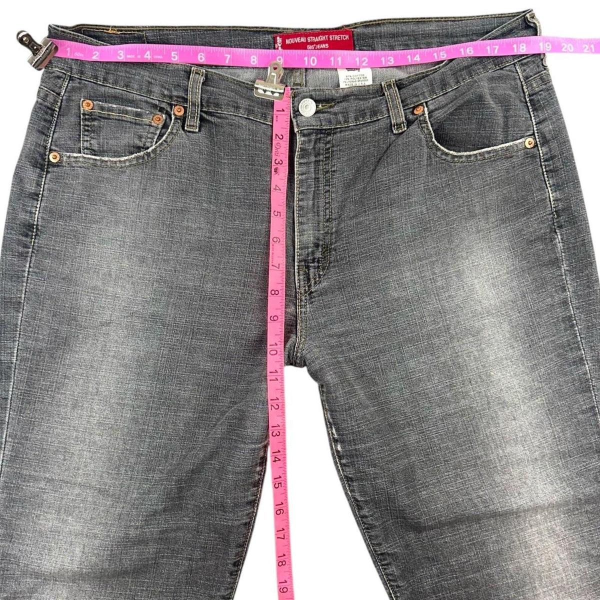 Levi's 505 Bootcut Jeans Faded Charcoal Gray Vintage Y2K Indie Sleaze Grunge