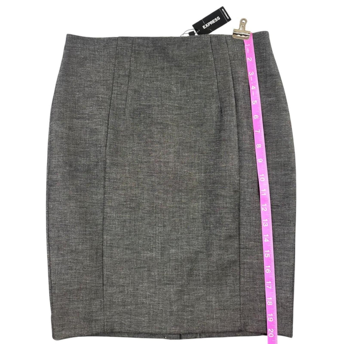 NWT Express Gray Pencil Skirt High Waisted Fitted Professional
